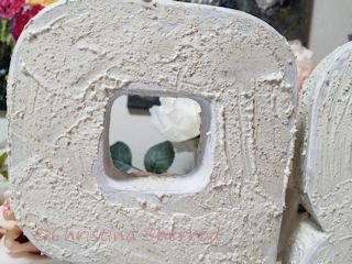  add texture to paper mache numbers and letters for special occasion 
