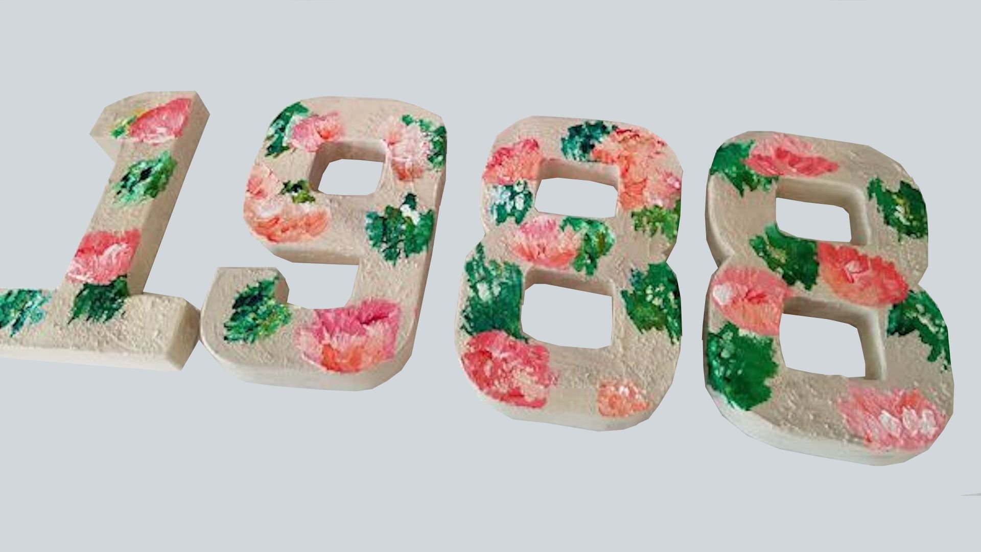 Personalised Floral Letter,free Standing Letter, Paper Mache