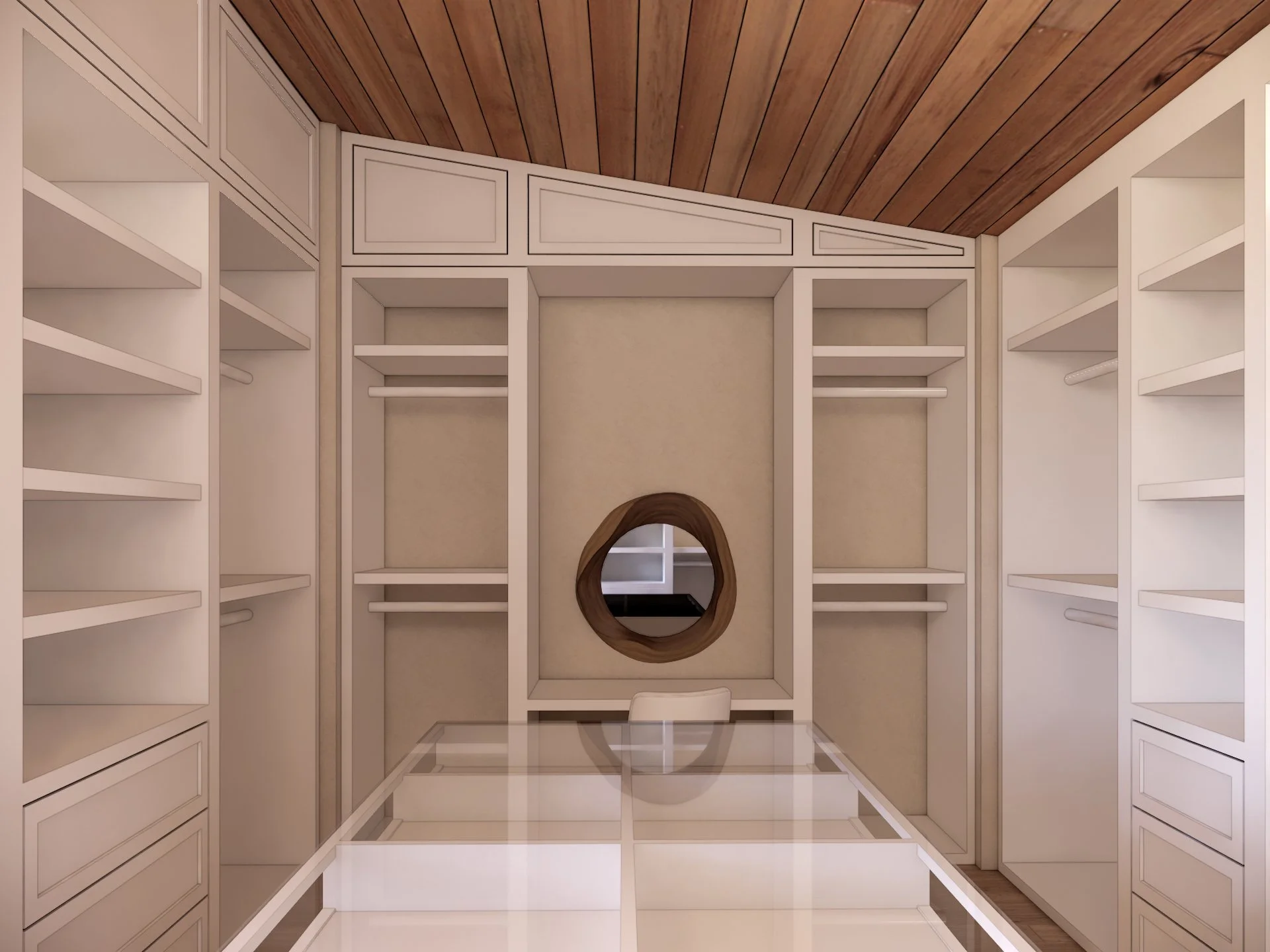 Boulder Retreat rendering of master closet