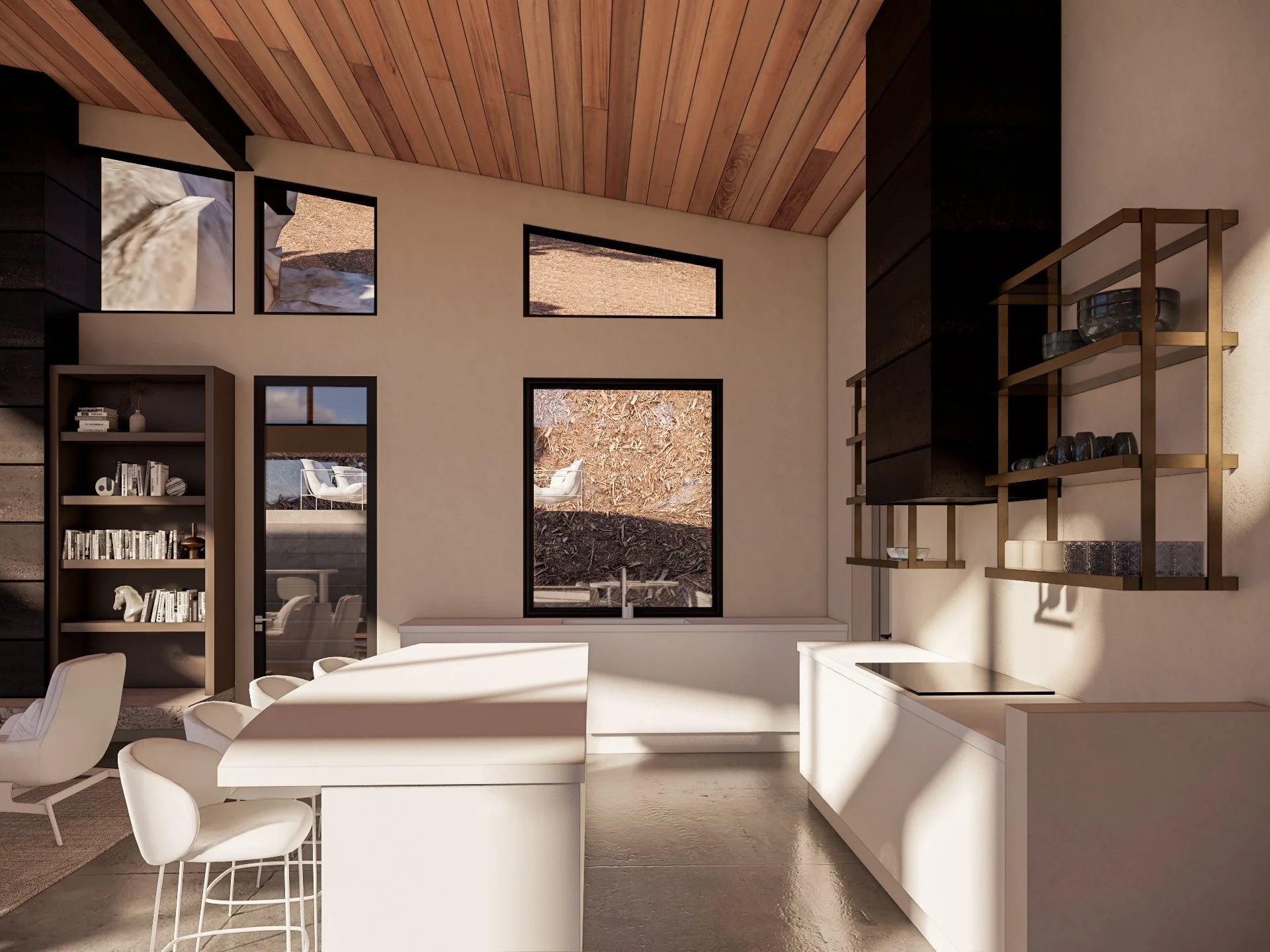 Boulder Retreat rendering of kitchen