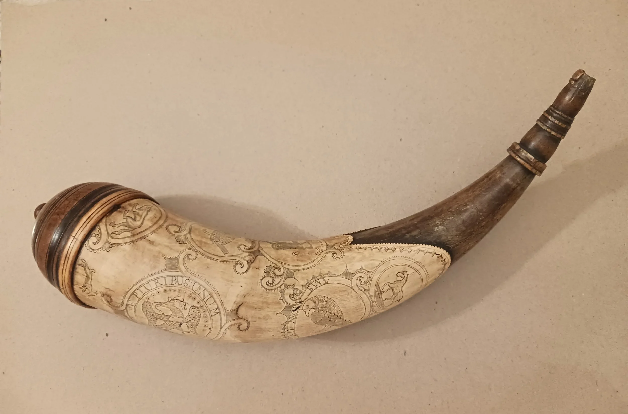An Exceptional 1809 Francis Tansel Powder Horn ©