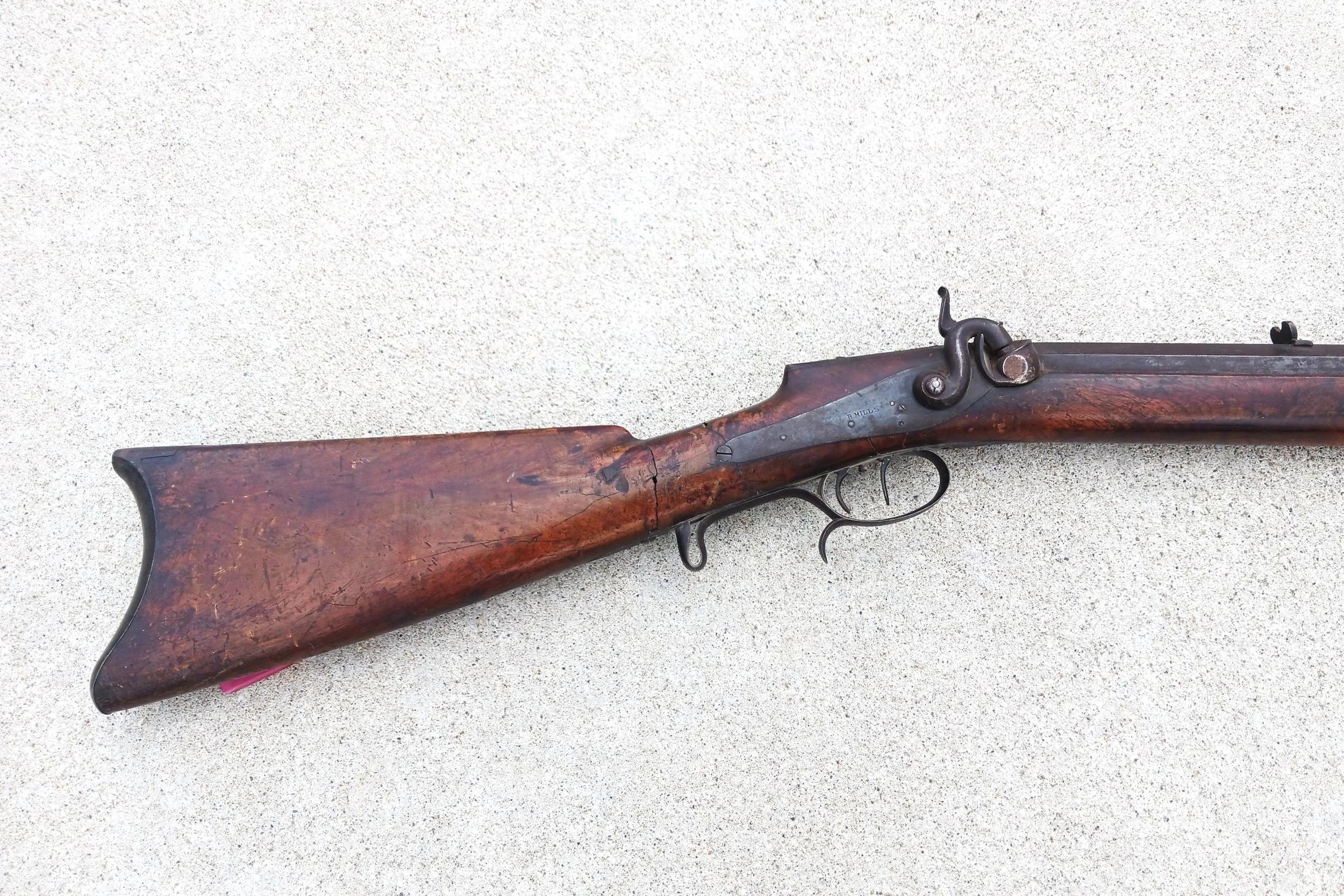 A Fine Benjamin Mills Rifle in Rough, Neglected Condition ©