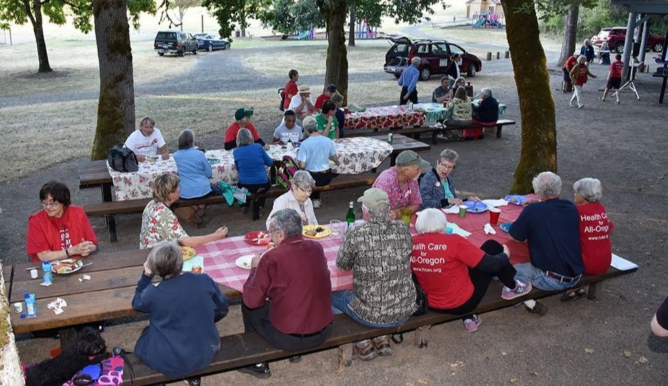 Universal healthcare picnic at Corvallis park