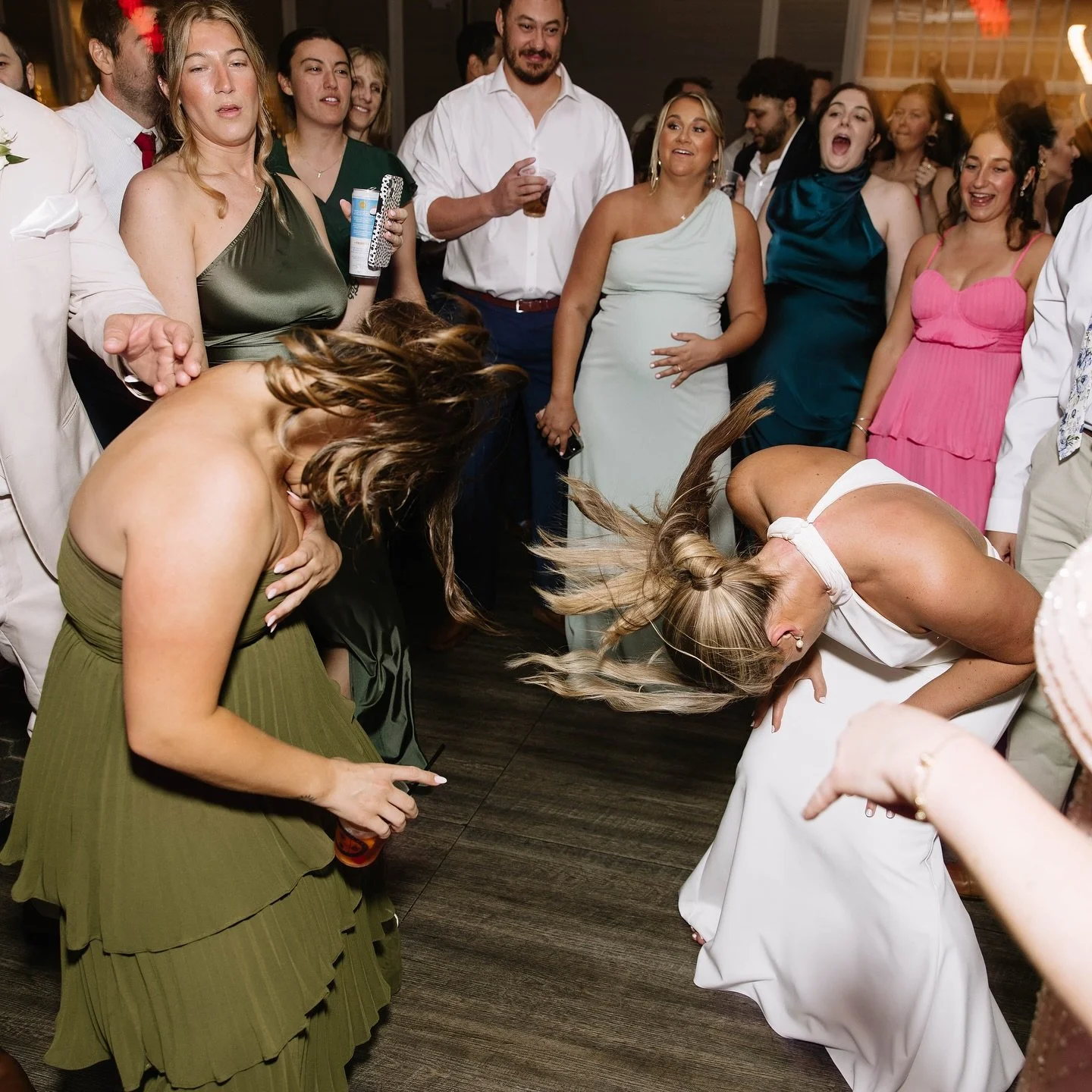 All hail, @ginacapo_ &mdash; queen of the dance floor. We absolutely loved this wedding and are head over heels for this epic photo by @bygabriellagordon!