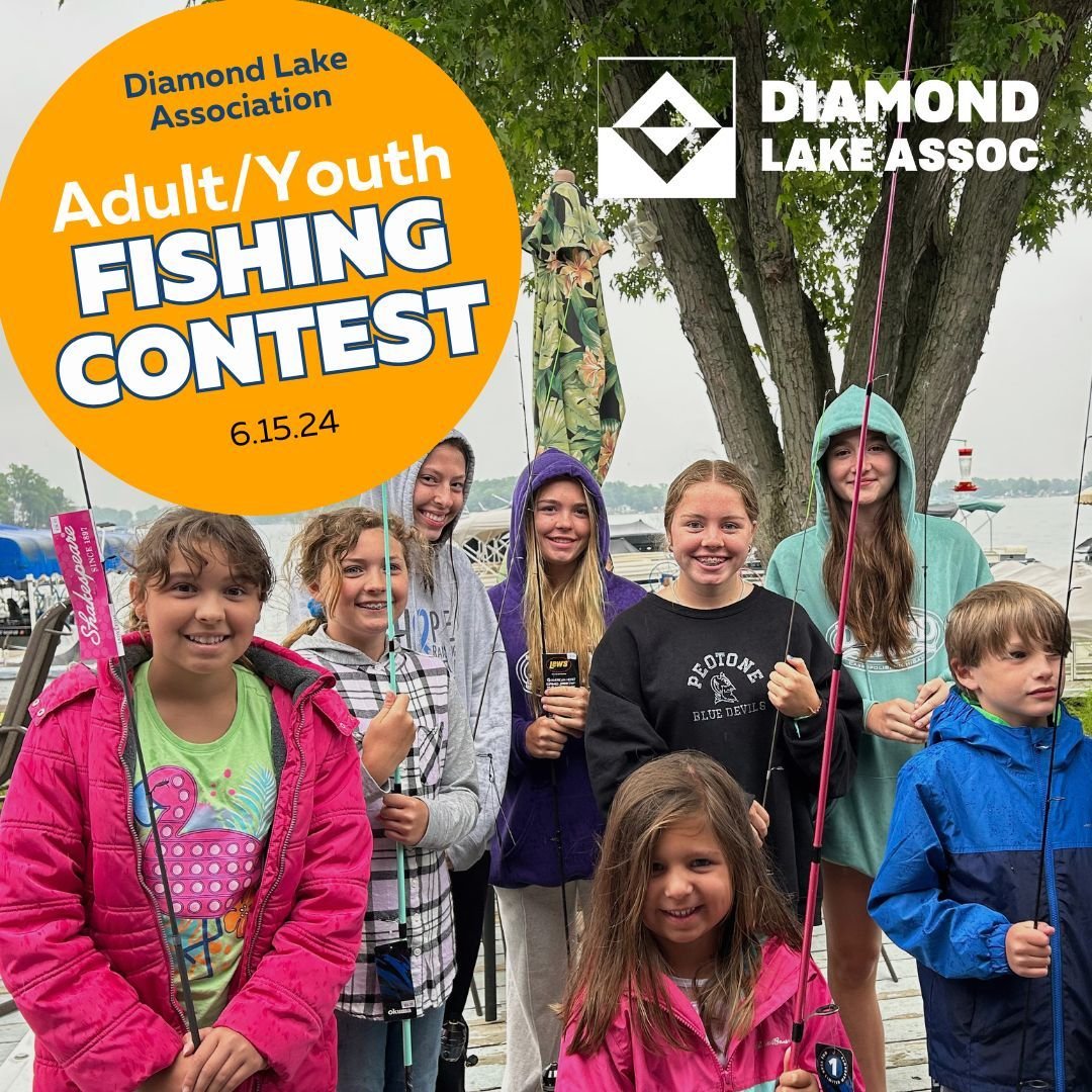 💠 Mark Your Calendar: Adult/Youth Fishing Contest
🔹 Saturday, June 15th. 8:00 AM - 10:00 AM
📍 Park Shore Marina

🐟 Teams will compete for prizes in different categories. Local experts will share their insights about Diamond Lake.
💠 Pre-registrat