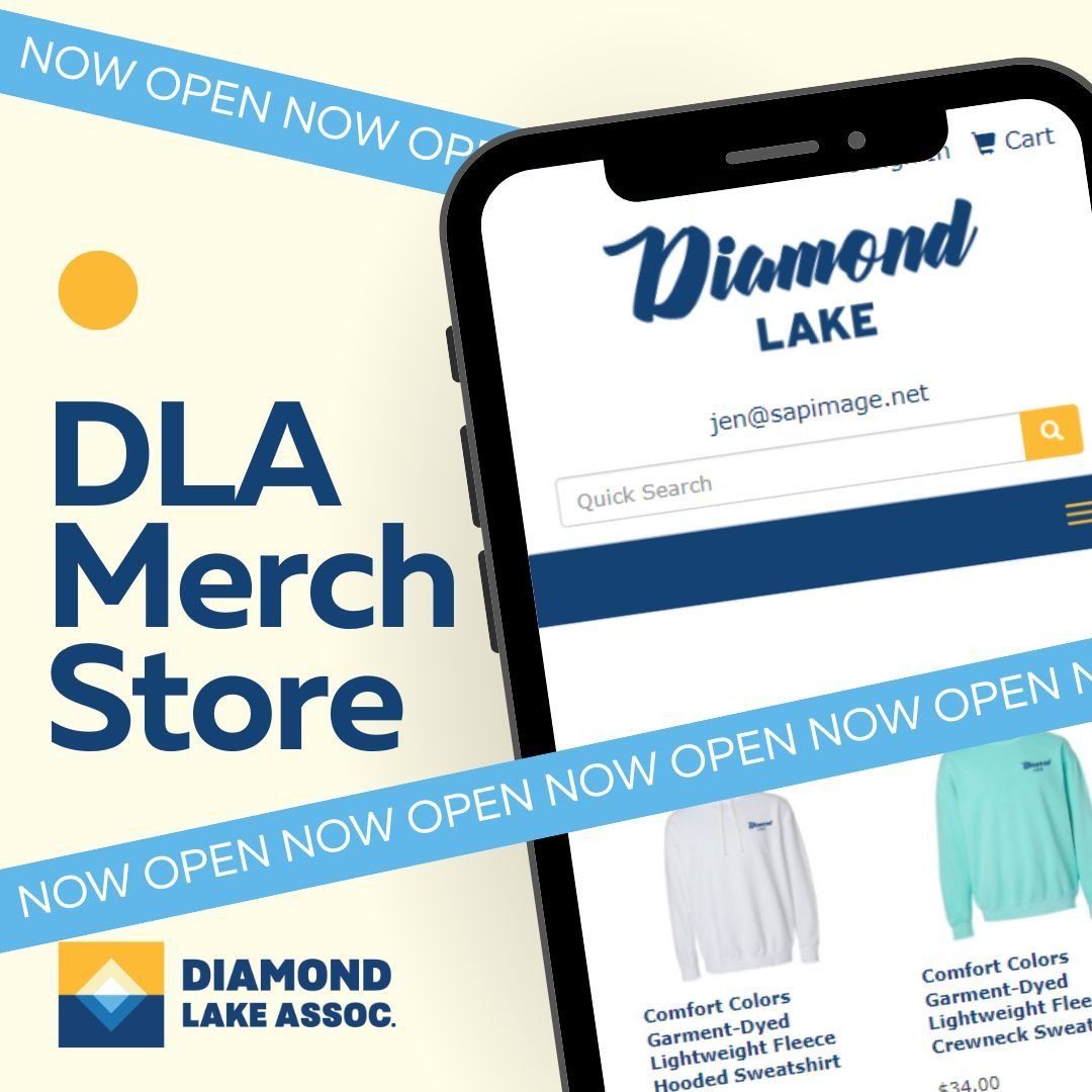 💠 Get ready for summer with our new Diamond Lake Apparel Store! 🌞
🔹 We're excited to announce the launch of the official Diamond Lake Apparel Store, curated by the Diamond Lake Association! 
🔹 LIMITED Time only! Order before May 17th!

🛒 How it 