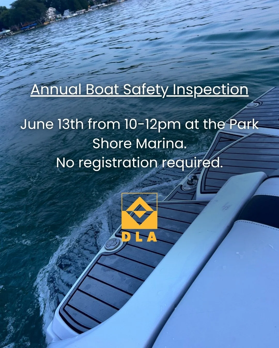 💠Annual Boat Safety Inspection
 Conducted by the Cass County Sheriff 
Saturday June 13th from 10-12pm at the Park Shore Marina.
No registration required.

 #DiamondLake #DiamondLakeAssociation #DLA #DiamondLakeSandbar #Michigan #Cassopolis