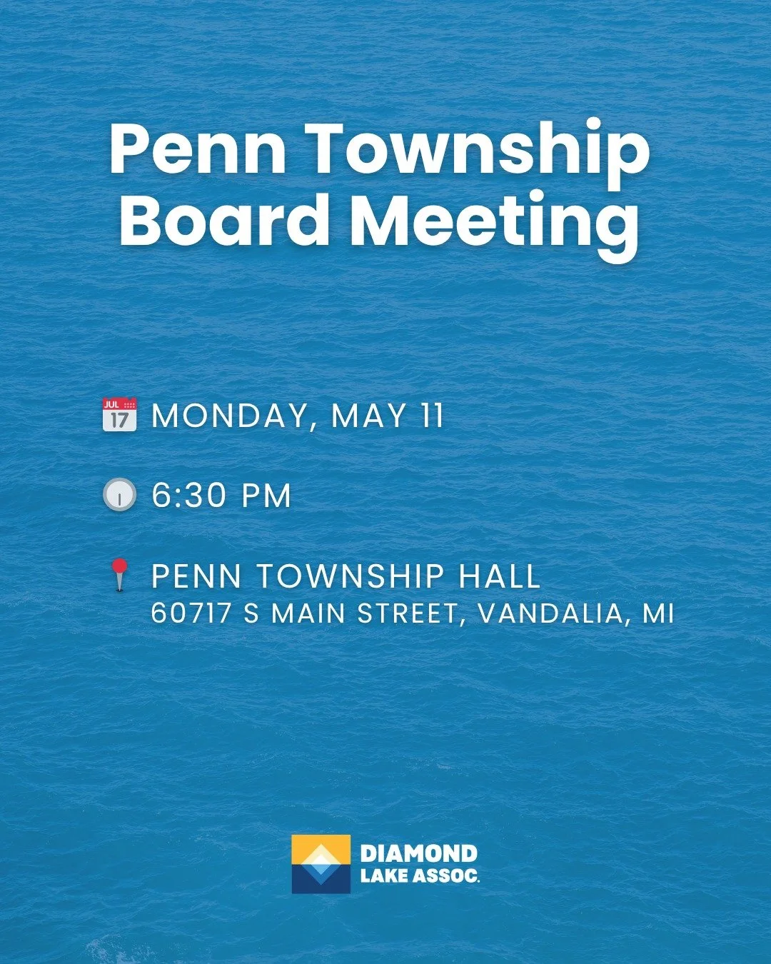 ⚠️ Penn Township will hold its regularly scheduled monthly board meeting on Monday, May 11, at 6:30 PM at Penn Township Hall, 60717 S Main Street, Vandalia, Michigan.

At this time, the proposed data center development is not listed as an agenda item