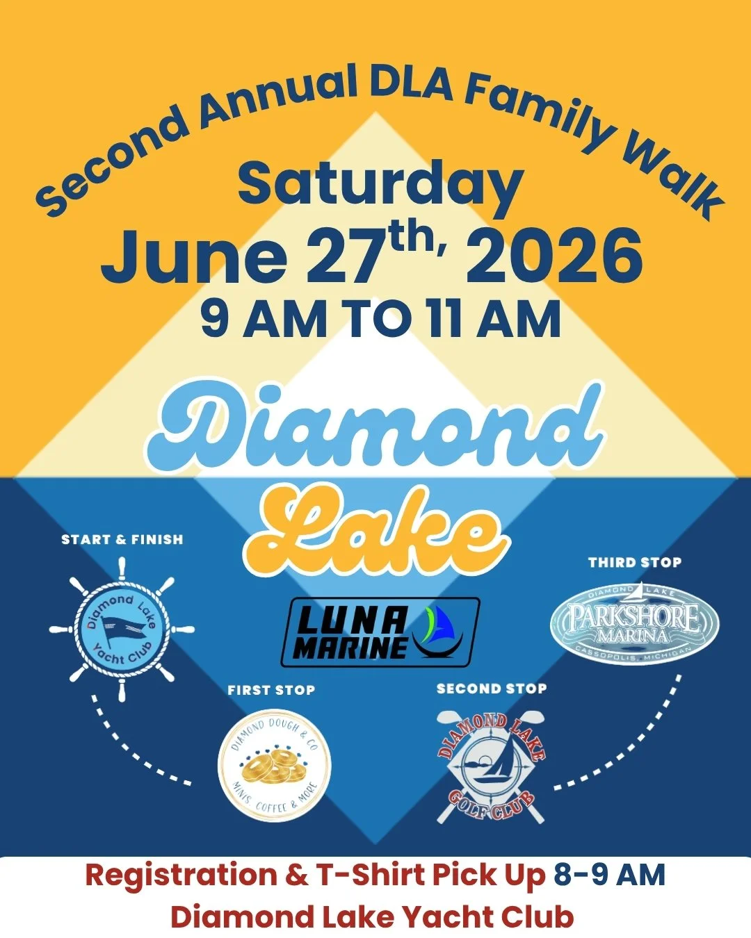 💠 2026 2nd Annual DLA FAMILY WALK
💠 Saturday 6/27/26 - DLYC 9am to 11am
💠 Registration Required: Click the link in the BIO&uarr; 

Sponsored by Luna Marine

💠 Our Mission:

&ldquo;Walk together. Grow together. Preserve together.&rdquo;

Our missi