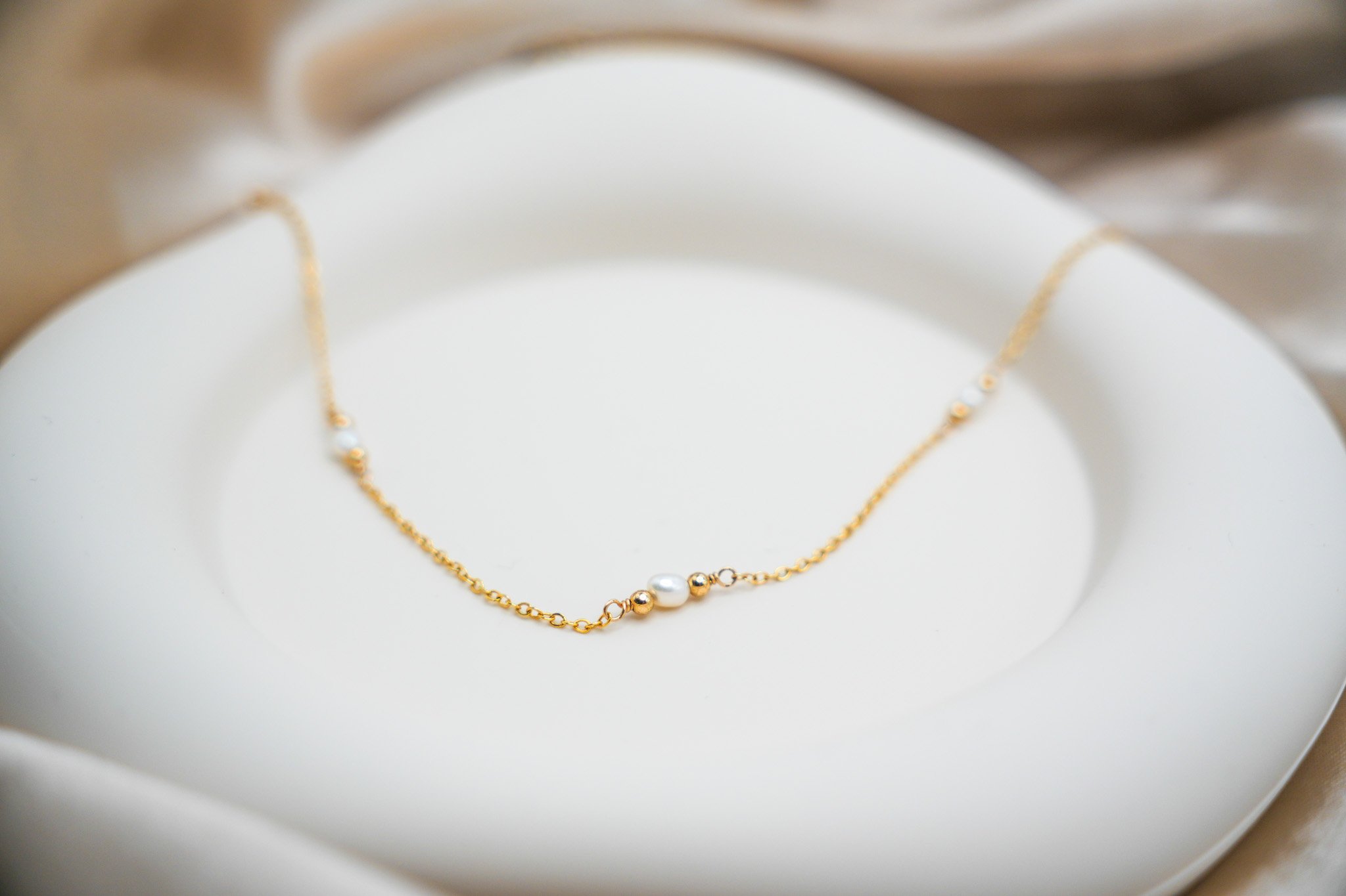 Athena Golden Pearl Chain