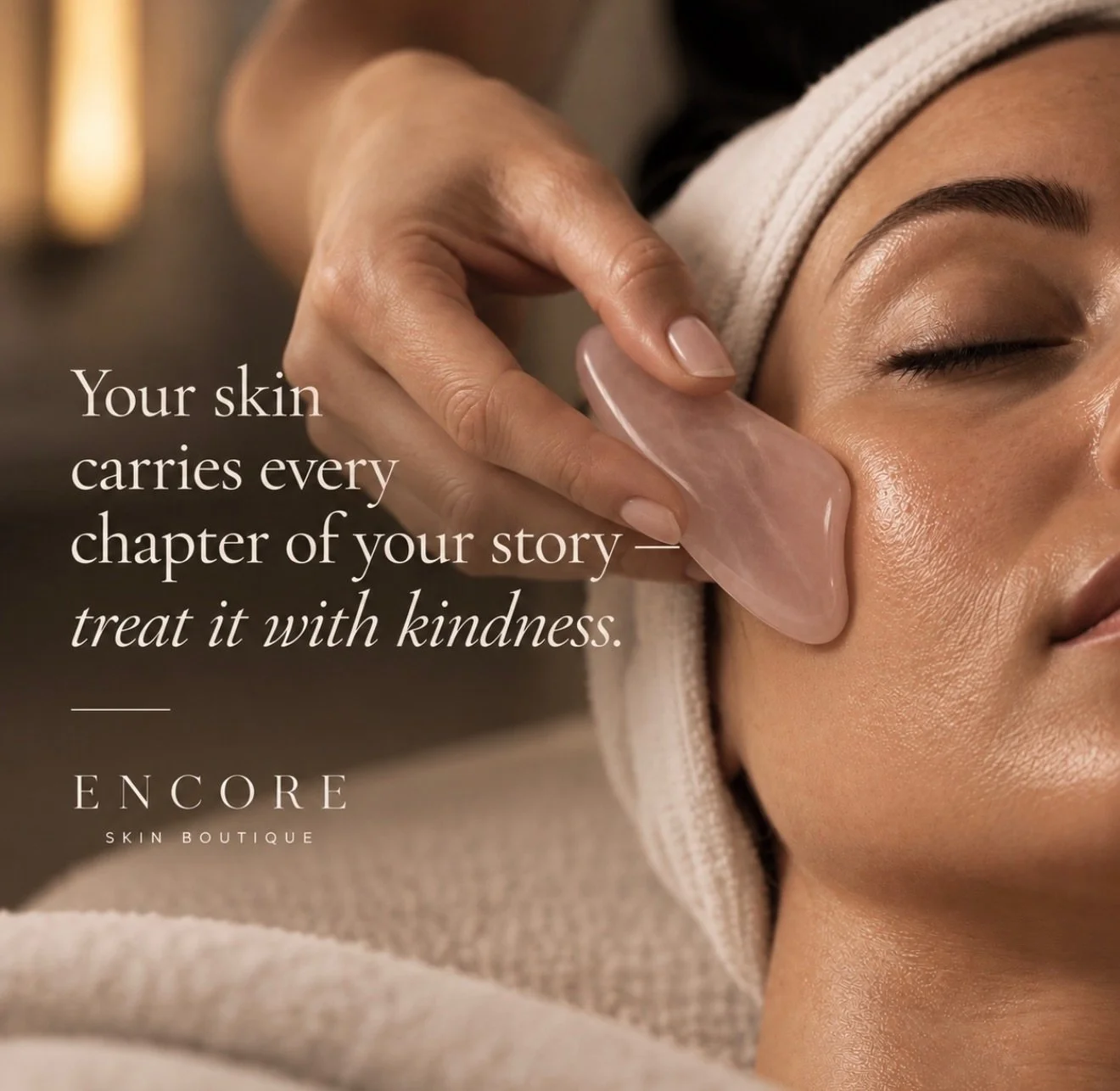 Your skin carries every chapter of your story.

The years. The seasons. The stress. The laughter. The changes.

Taking care of your skin isn&rsquo;t about erasing any of it. It&rsquo;s about supporting the skin you&rsquo;re in now&mdash;with thoughtf