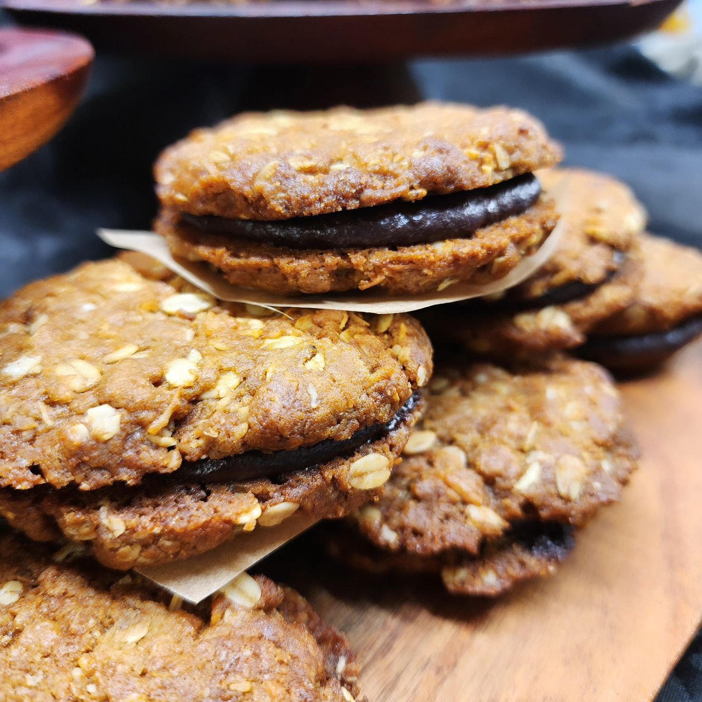 The chocolate Anzac cookie.