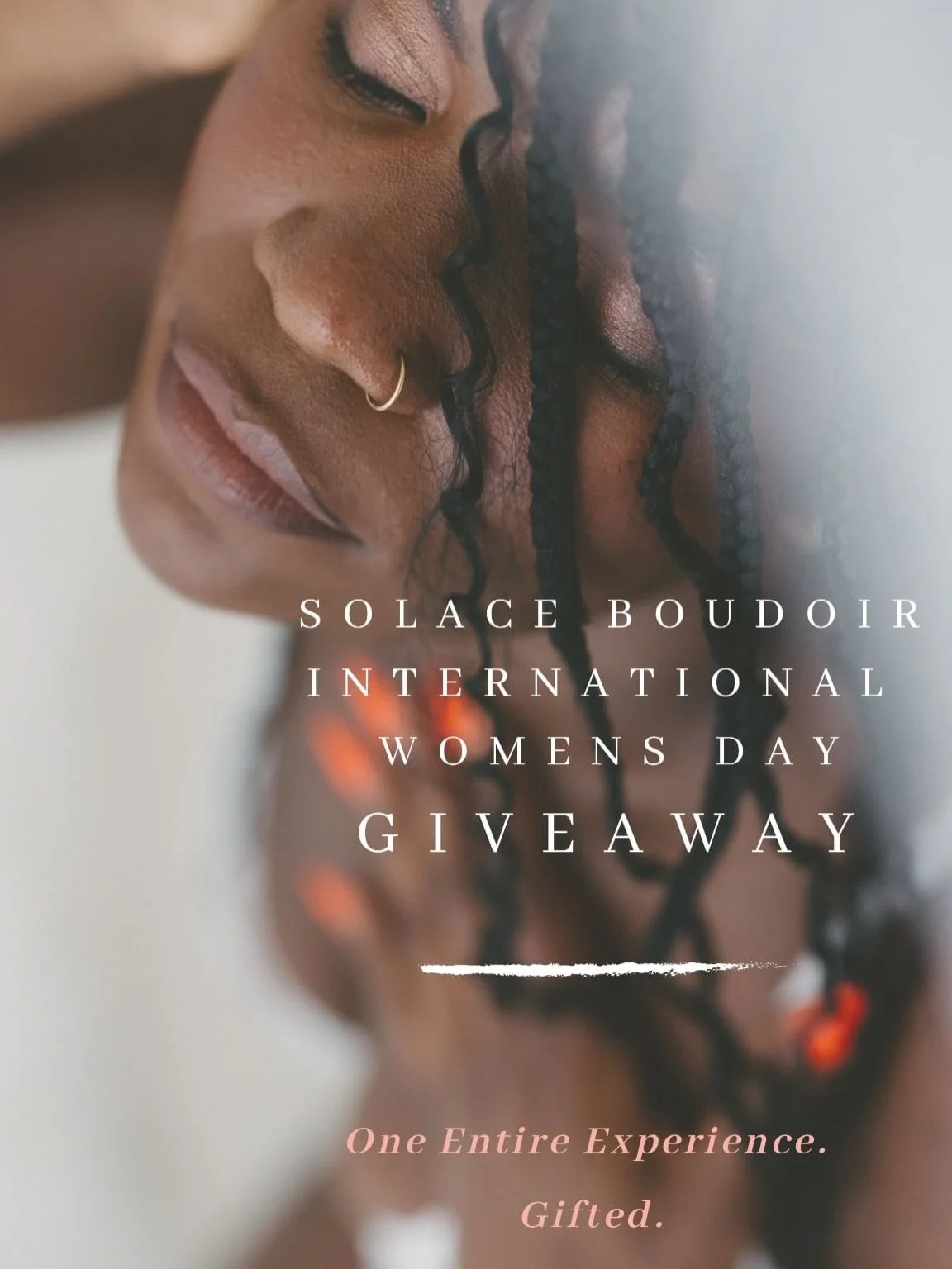 International Women&rsquo;s Day Giveaway! 
I&rsquo;m gifting one full Solace experience to a woman who feels ready to see herself differently this year.
Not the perfect version.
Not the &ldquo;one day when&hellip;&rdquo; version.
Just the real one, e