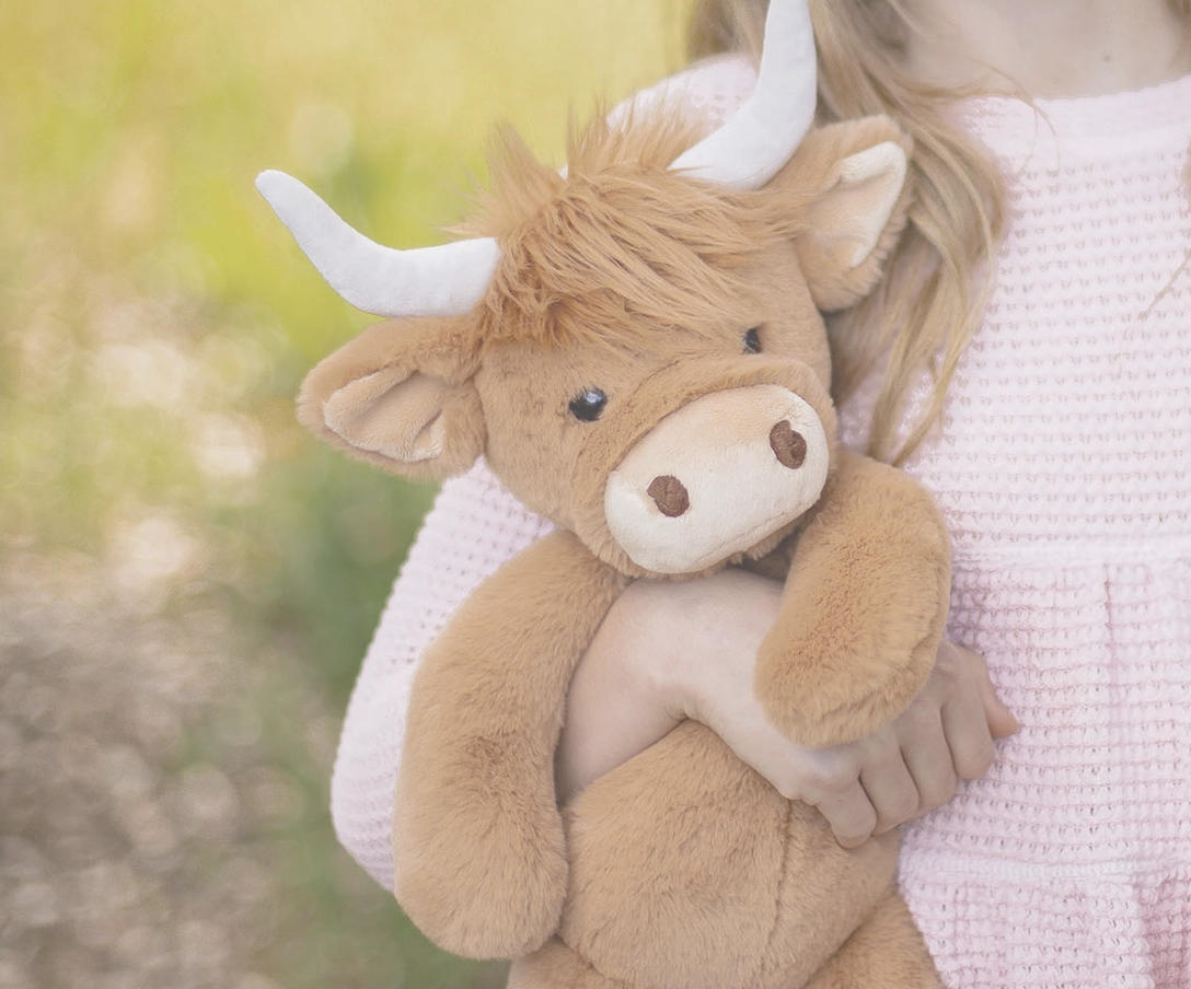 World's Softest Lushee 16 Inch - Highlandee Cow Plush Toy