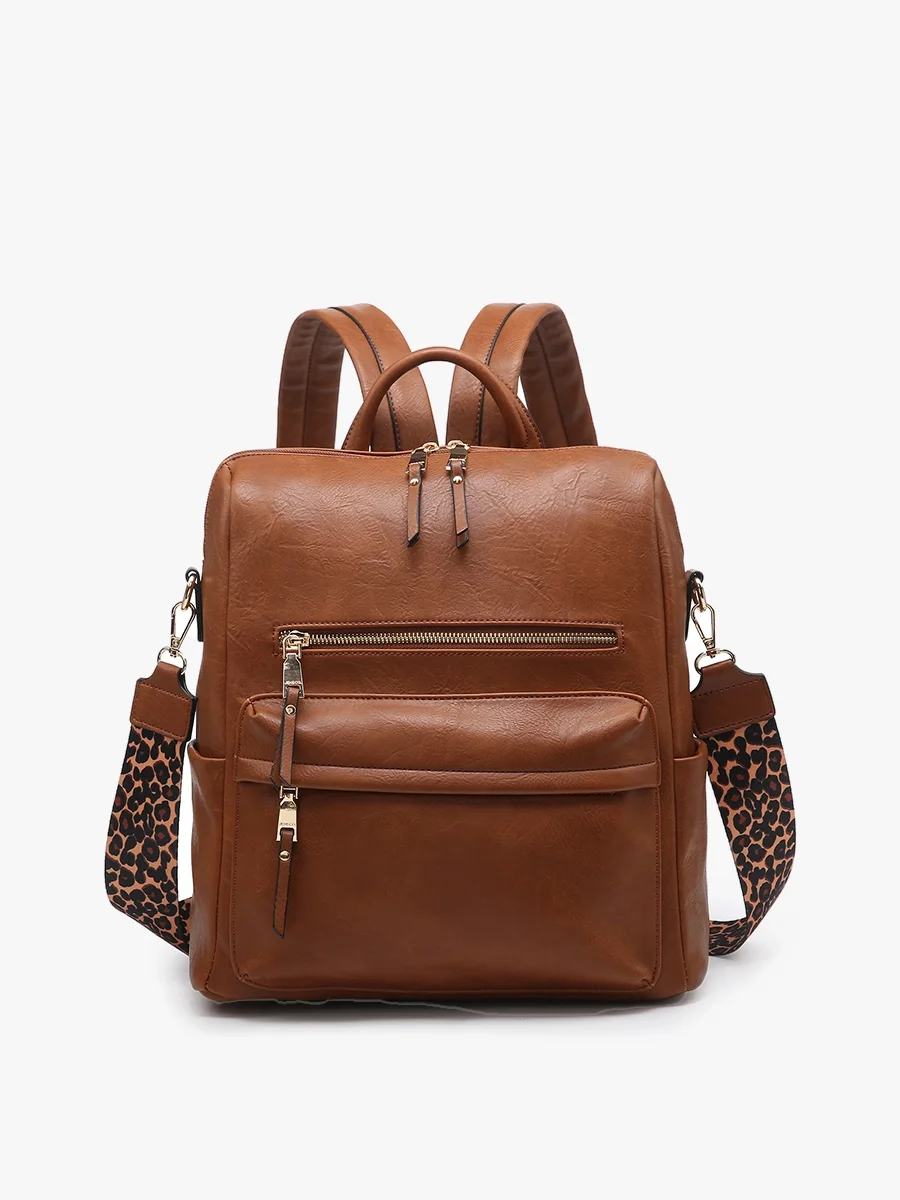 Amelia Convertible Backpack w/ Guitar Strap Brown