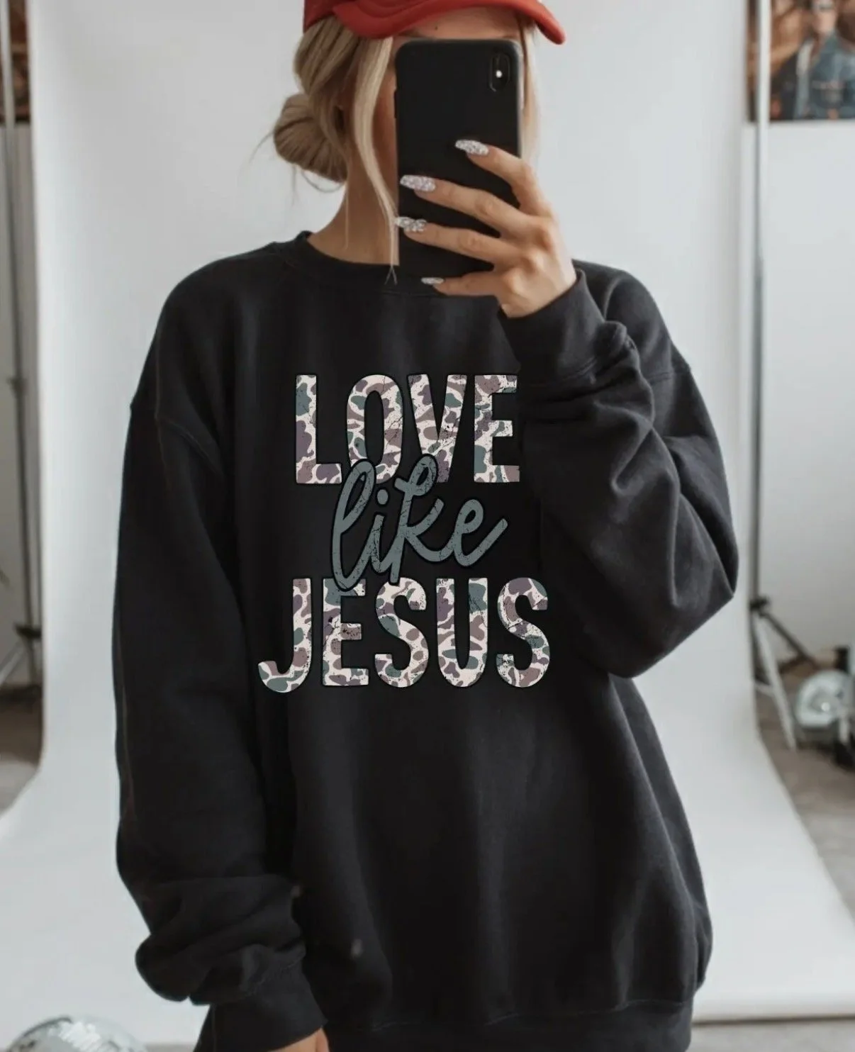 Love Like Jesus Camo Sweatshirt