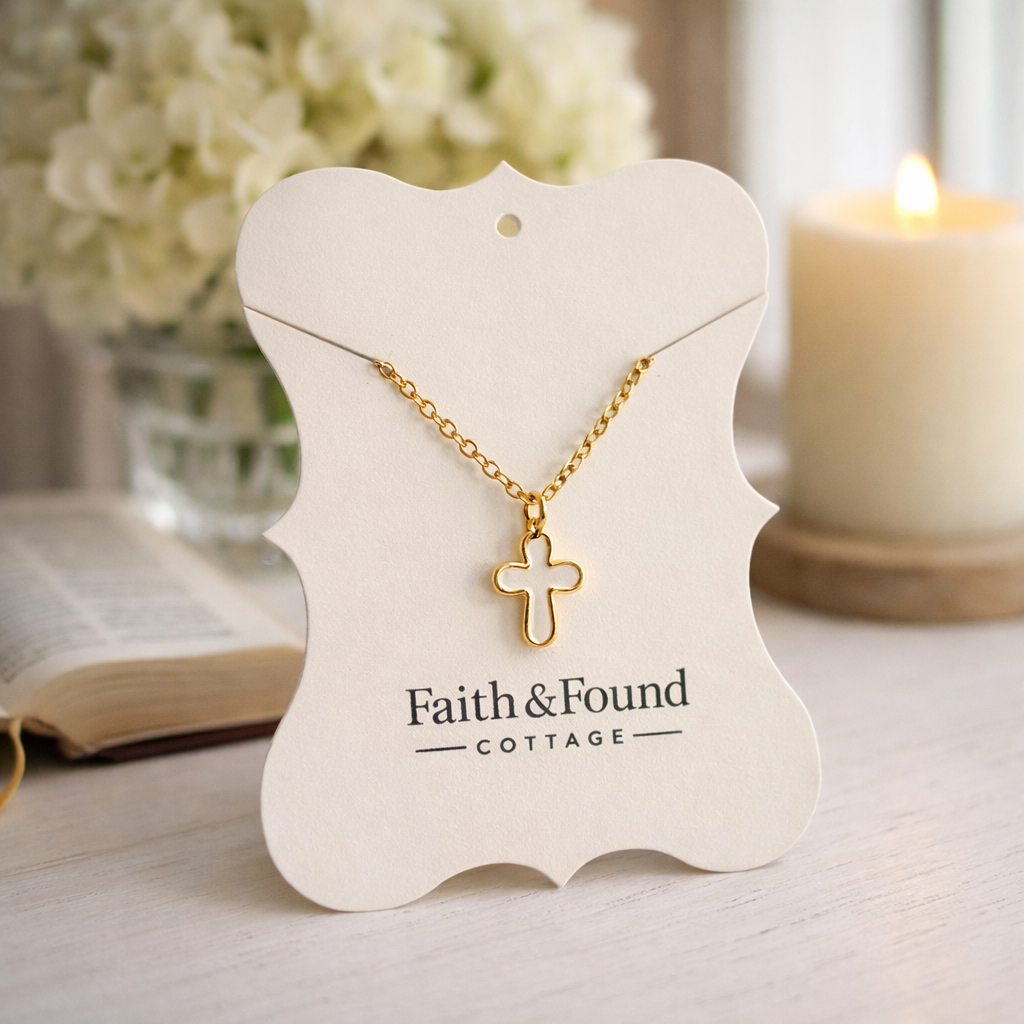 18K Gold Plated Cross Pendant Necklace