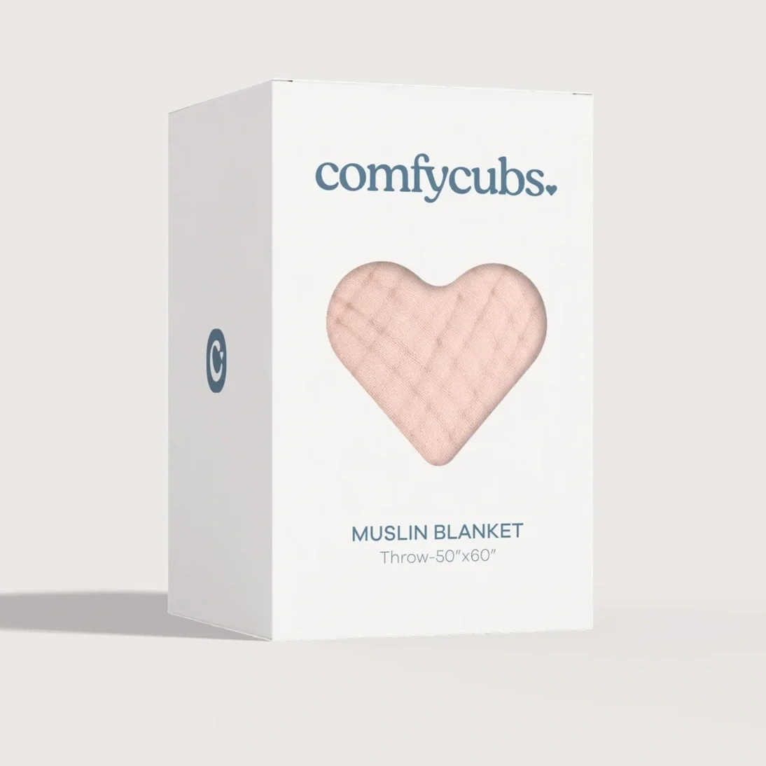 Blush Muslin Blanket For Adults, 6-Layer Bedding By Comfy Cubs