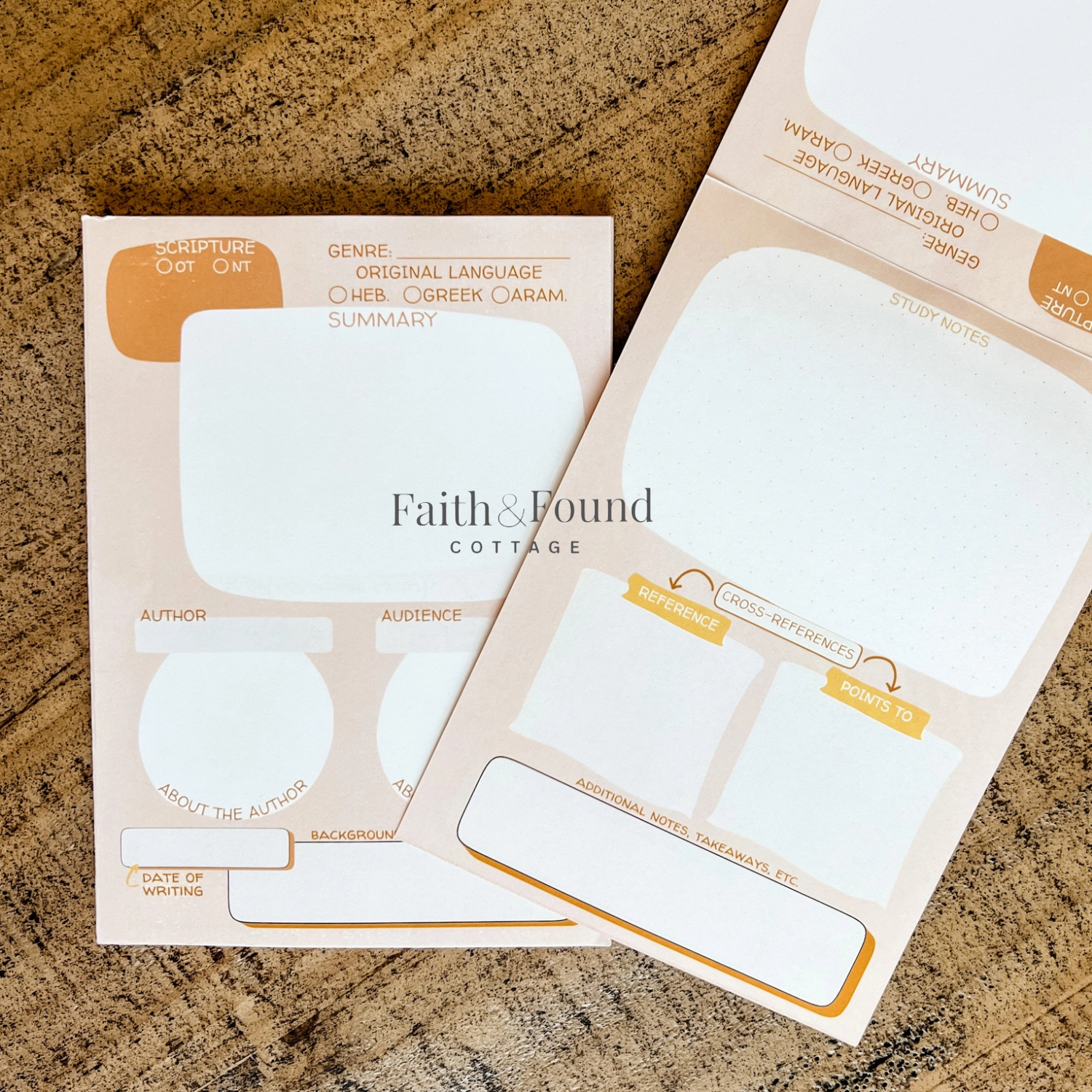 Boho Bible Study Double-Sided 5x7 Notepad FREE SHIPPING