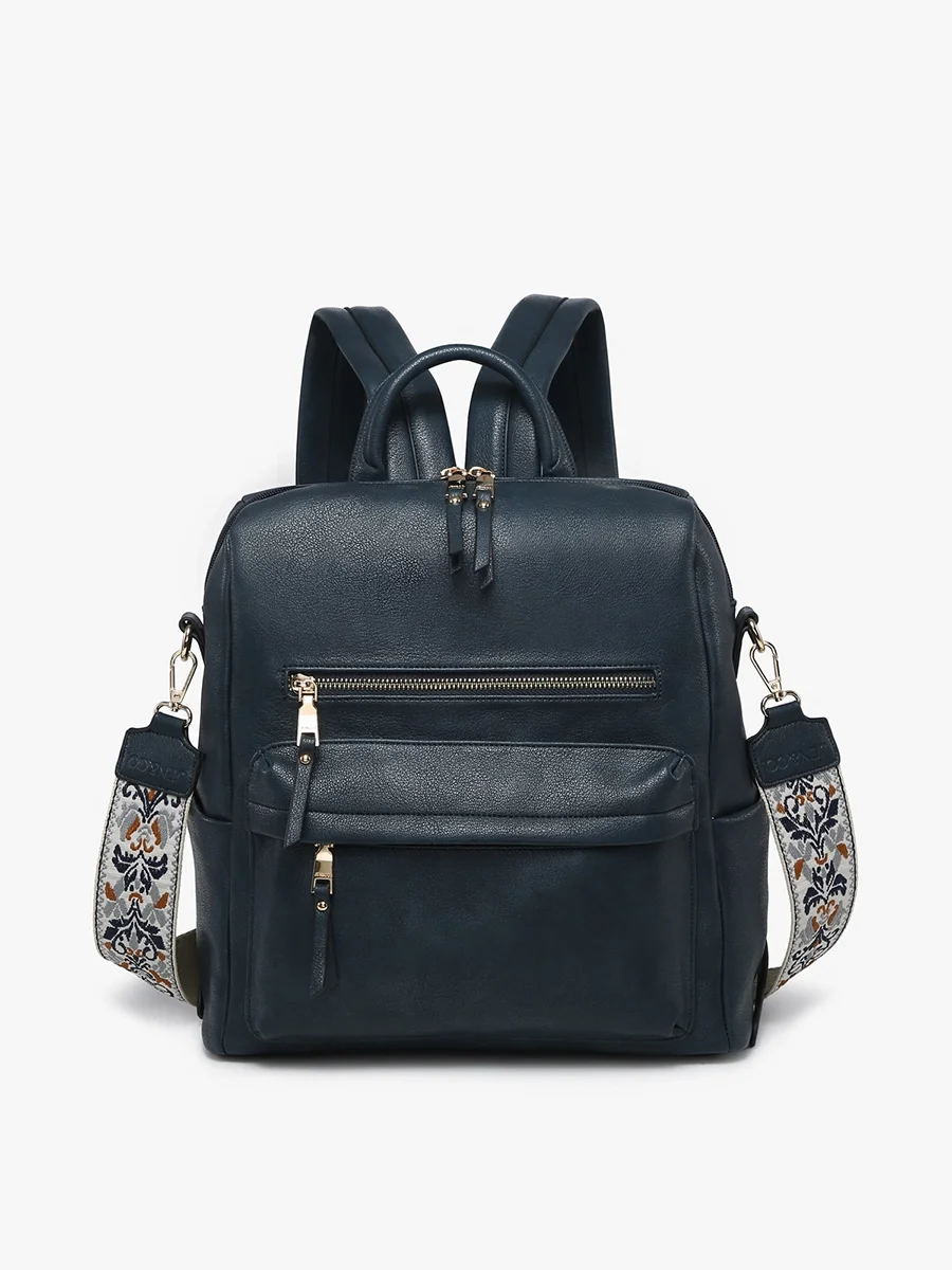 Amelia Convertible Backpack w/ Guitar Strap Navy