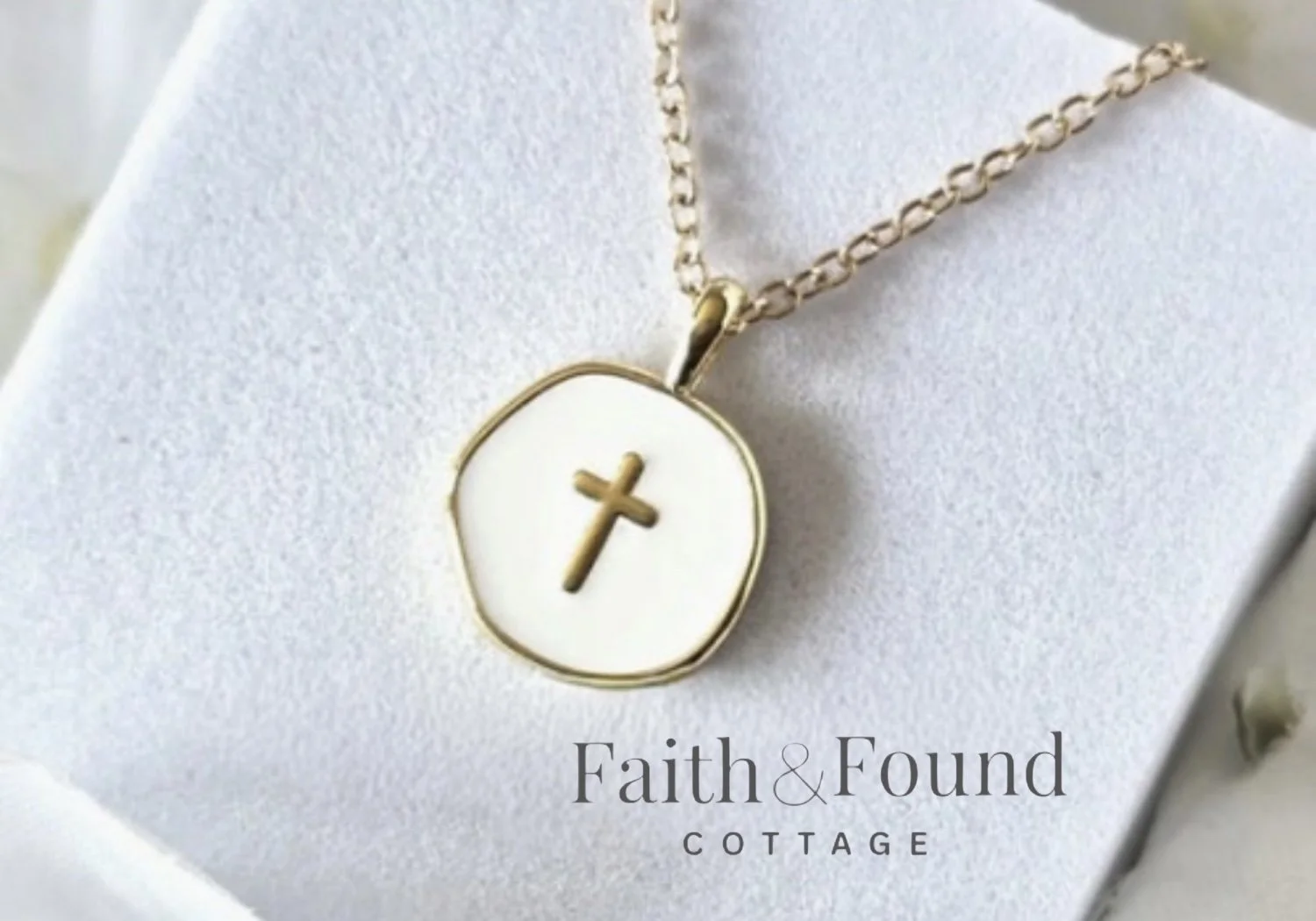 18K Gold Plated Cross Pendant Necklace  FREE SHIPPING