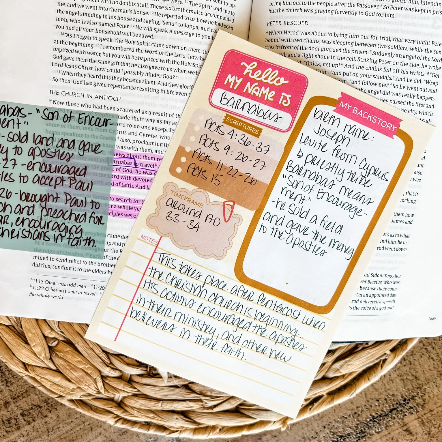 Boho Bible Character Study Double-Sided 5x7 Notepad4.webp