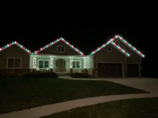 Green, Red, Warm White with Column Wraps