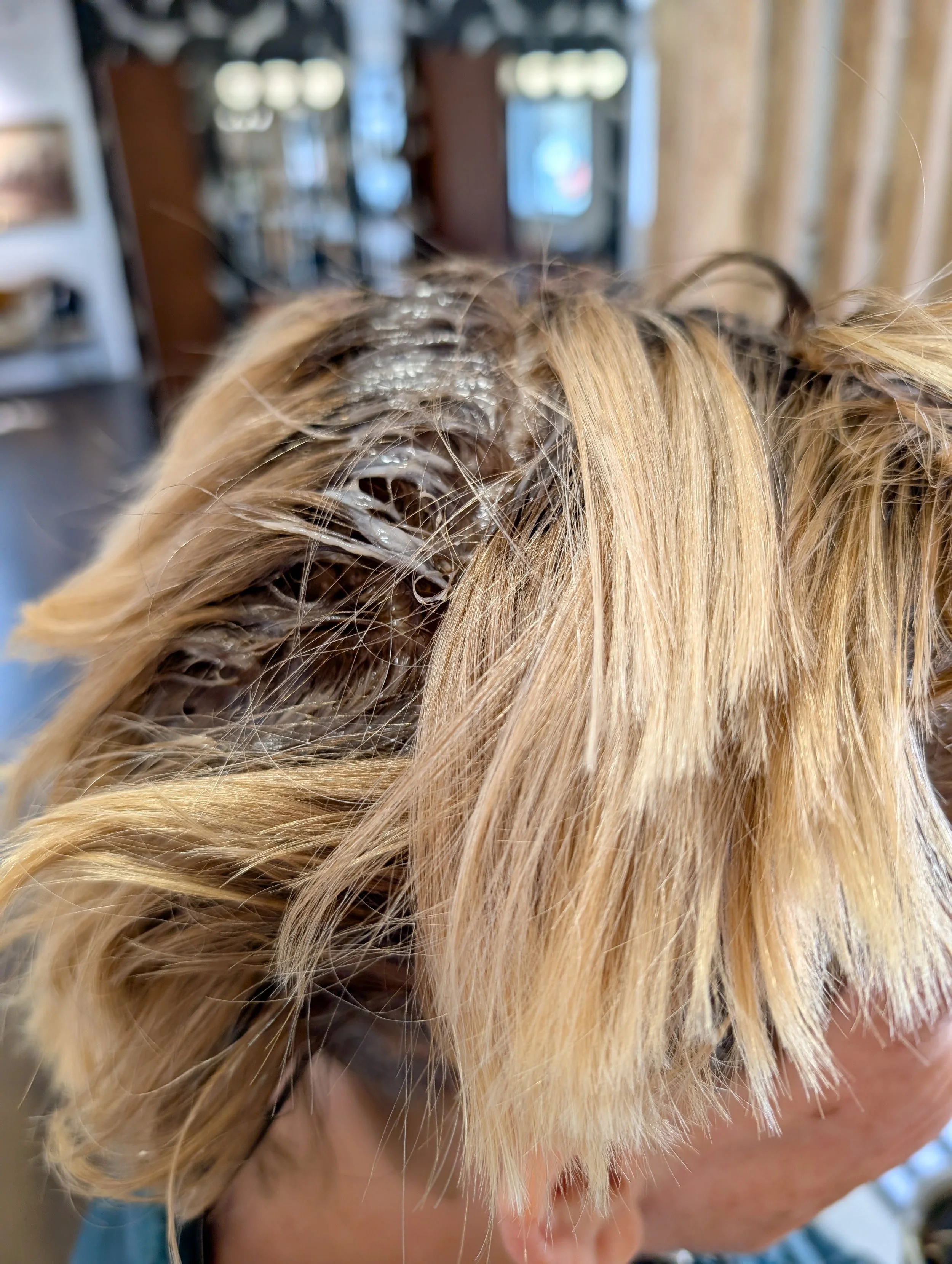 Beauty school hair dye, discount root retouch
