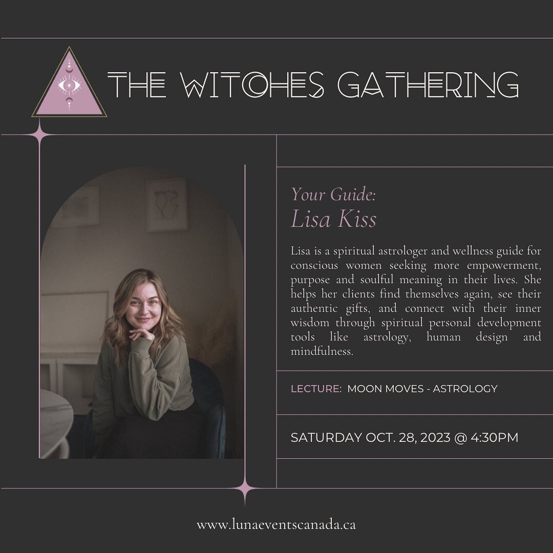 THE WITCHES GATHERING Presents: Moon Moves Astrology Workshop

Dive deeper with astrology and the 12 zodiac signs to follow the moon cycles beyond the 8 phases. Tap into the energy of the 12 zodiacs and how they connect to our day to day lives with p