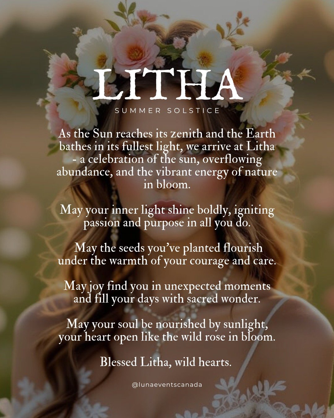 Today, we honour the radiant power of the sun.

Litha - Summer Solstice - is the longest day, when light reigns and the Earth is alive with abundance, joy, and possibility.

It is a celebration of the fire within and around us, a sacred turning point