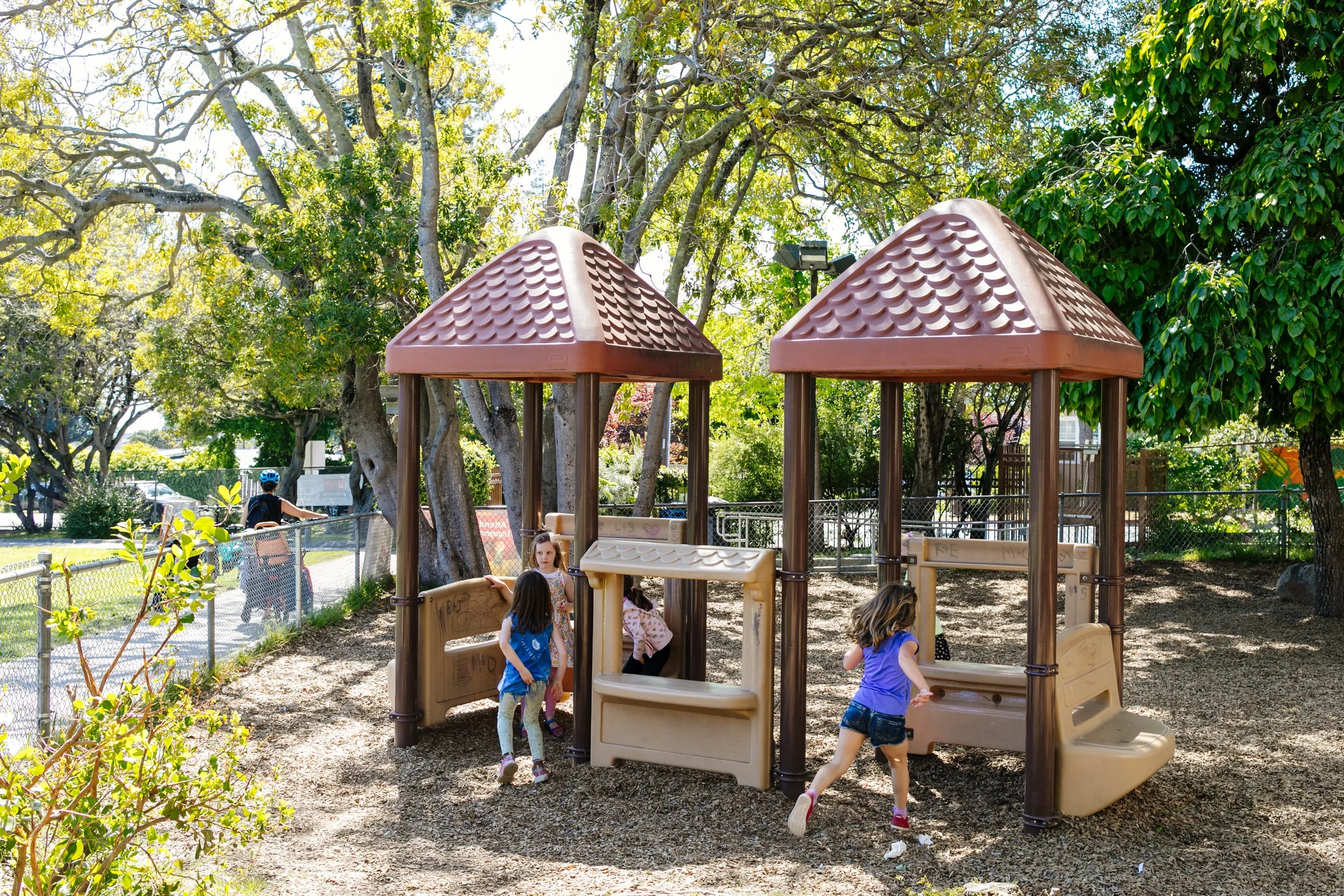 Playing in the TK/Kinder playground yard