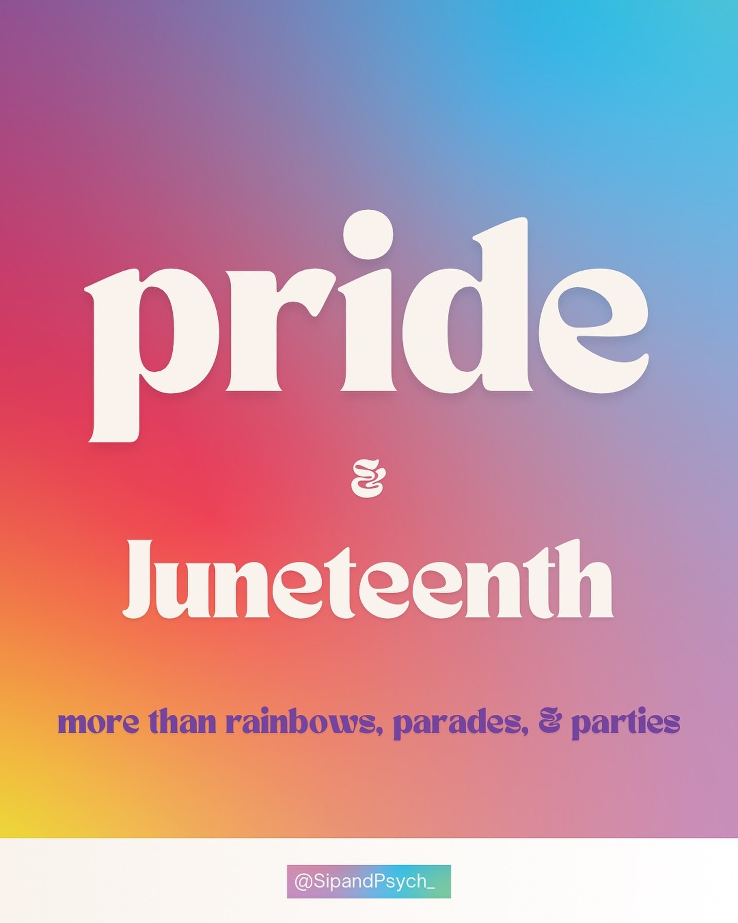 June is a month to celebrate many things, like the various intersections of queer folks, including Juneteenth.

June 19th, Juneteenth, was created to commemorate the ending of slavery in the USA in 1865, and became a federal holiday in the US after B