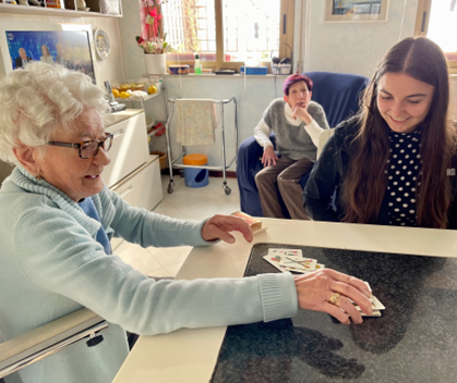 Zia Vita, age 90, still playing cards