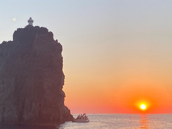 Sunset return boat ride to Lipari from Stromboli