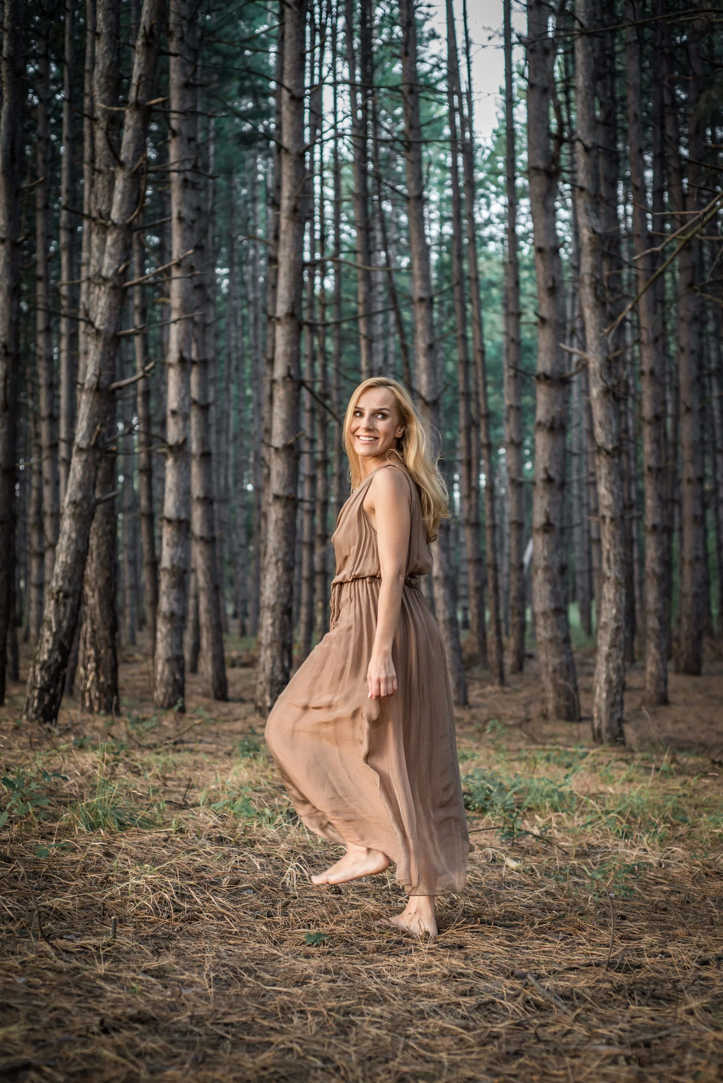 Zana Randjelovic Brown in the forest of her childhood in Brestovacka Banja, Serbia.