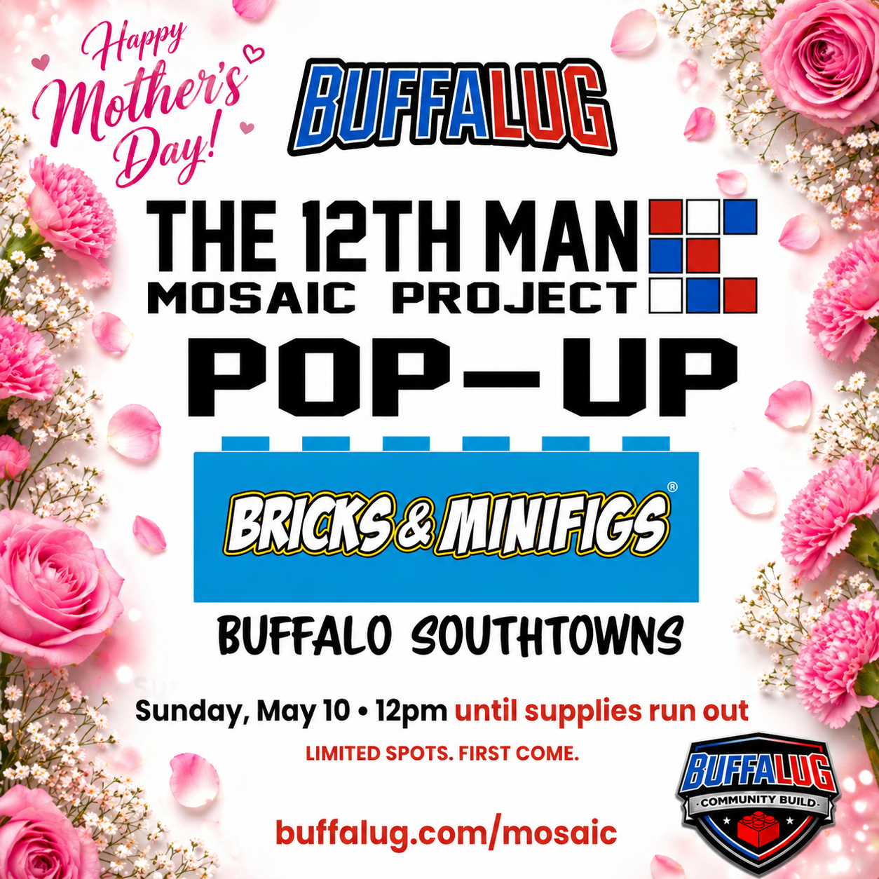 12th Man Mosaic Project Pop-Up: Bricks & Minifigs Buffalo Southtowns