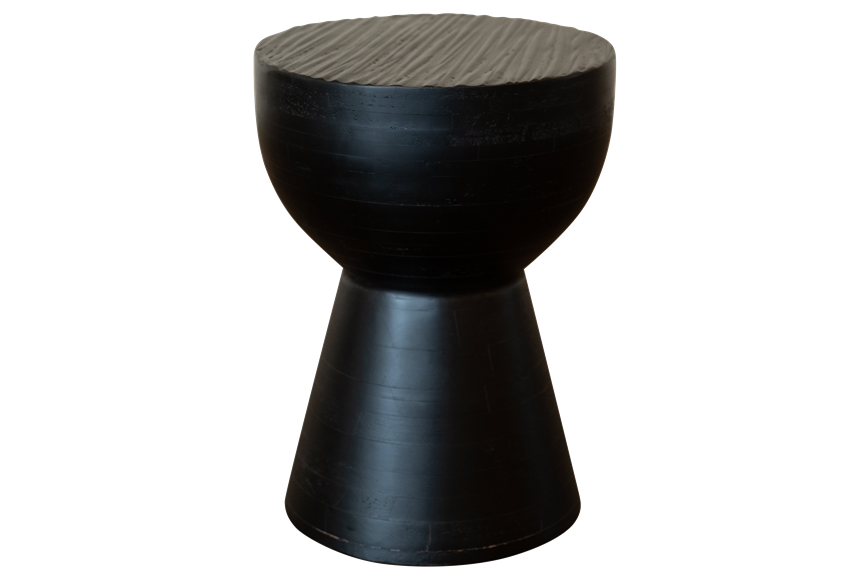 Black Drum Side Tables