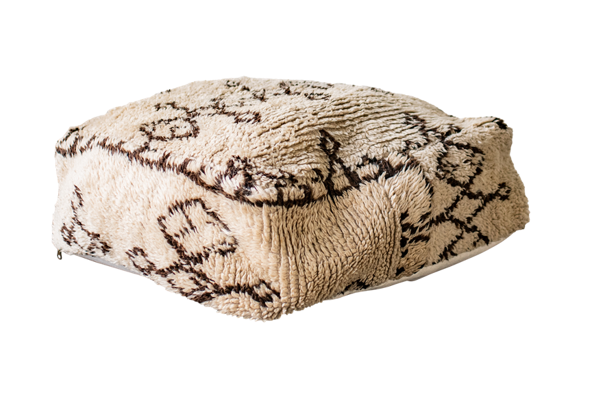 Brown and Tan Turkish Floor Pillow