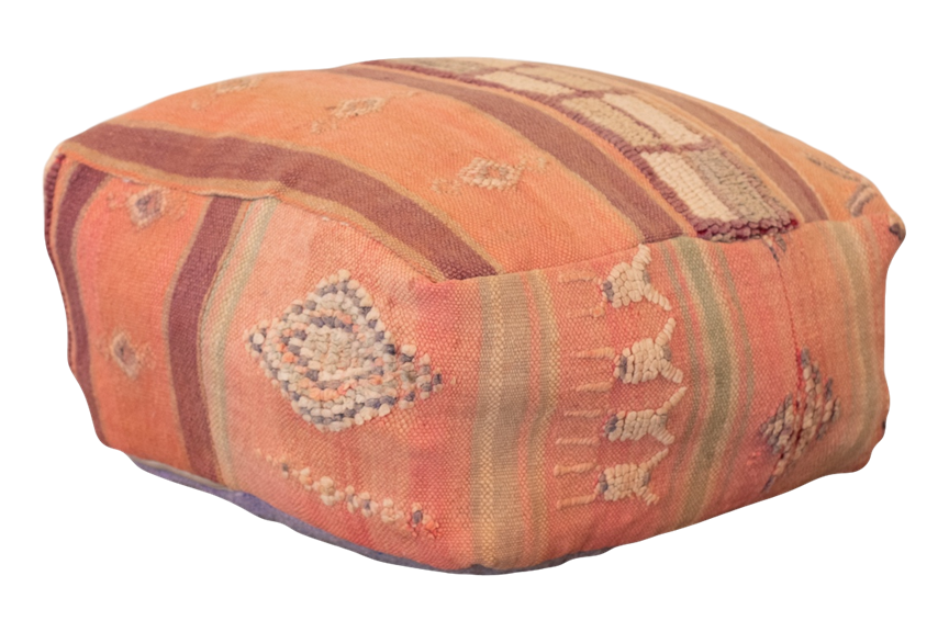 Peach Turkish Floor Pouf
