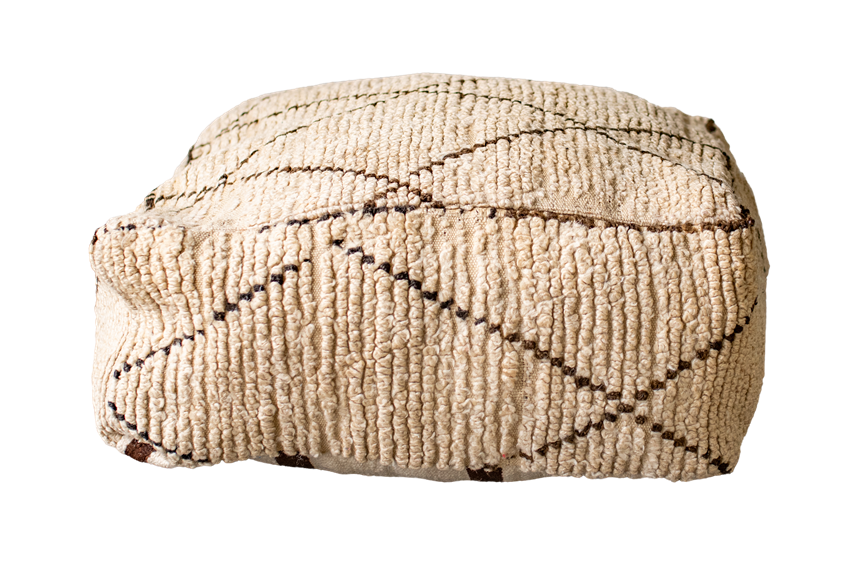 Tan Striped Turkish Floor Pillow