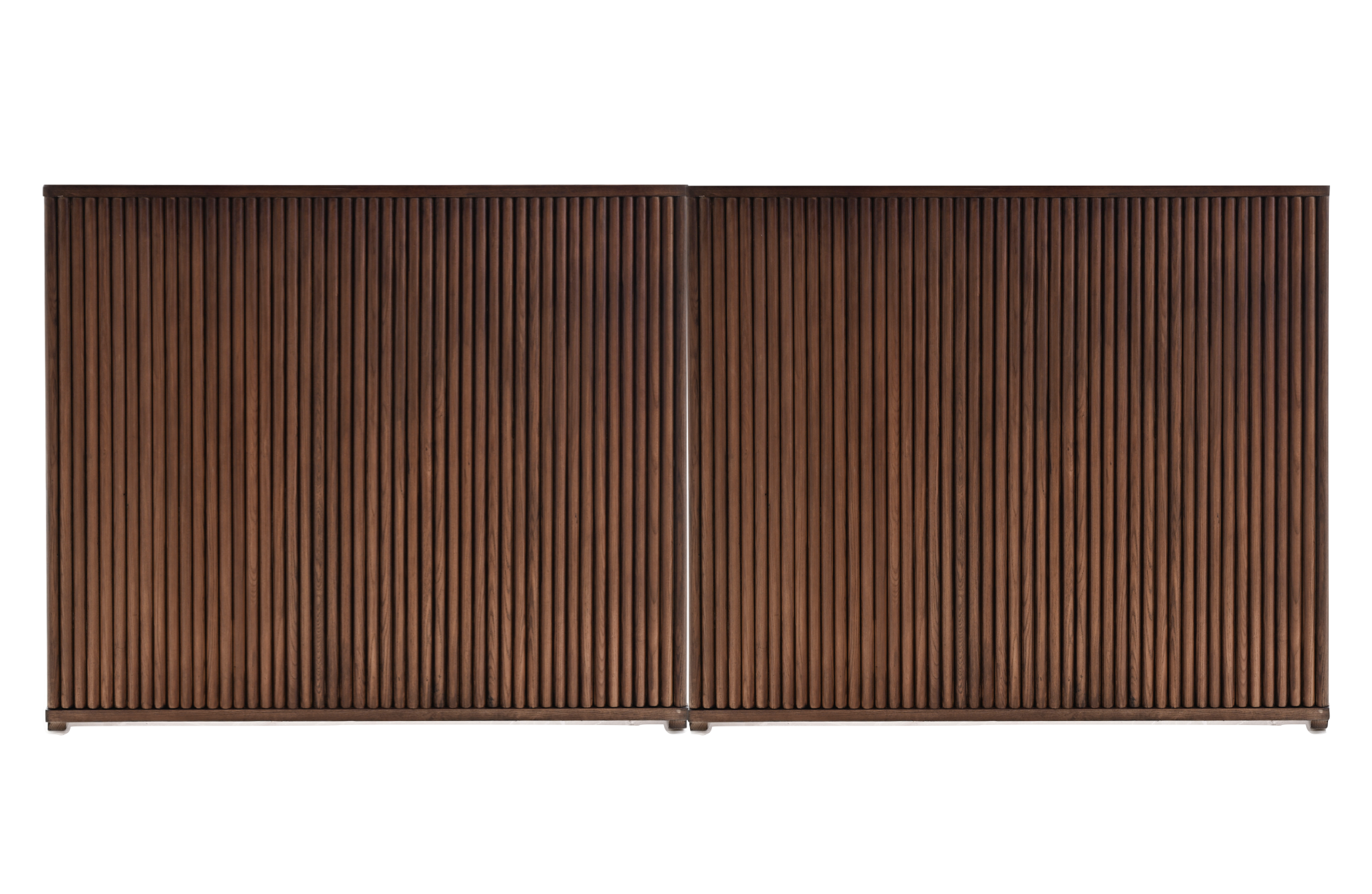 Walnut Ribbed Wood Modular 8 Foot Bar