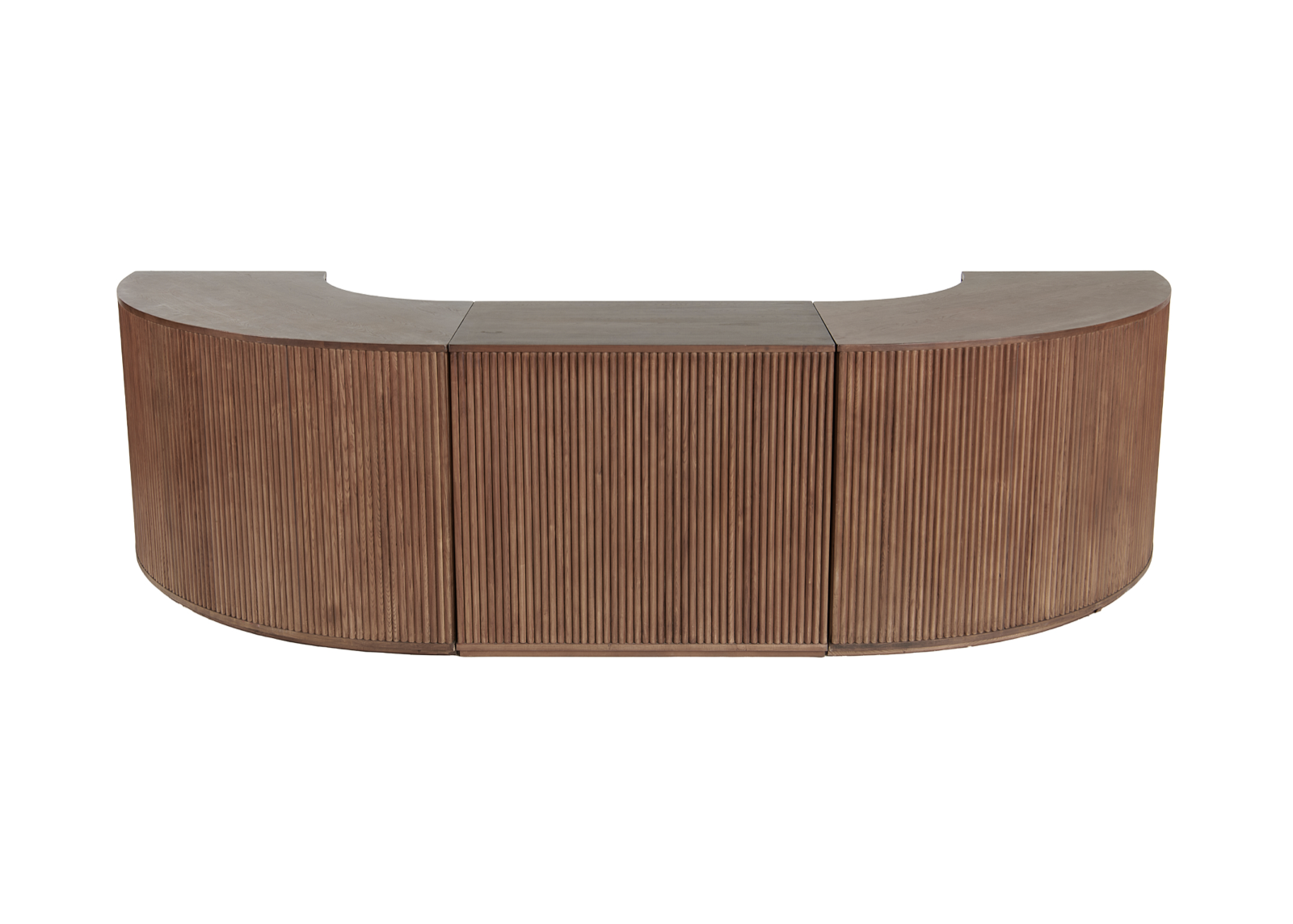 Walnut Ribbed Wood Extended Round Bar
