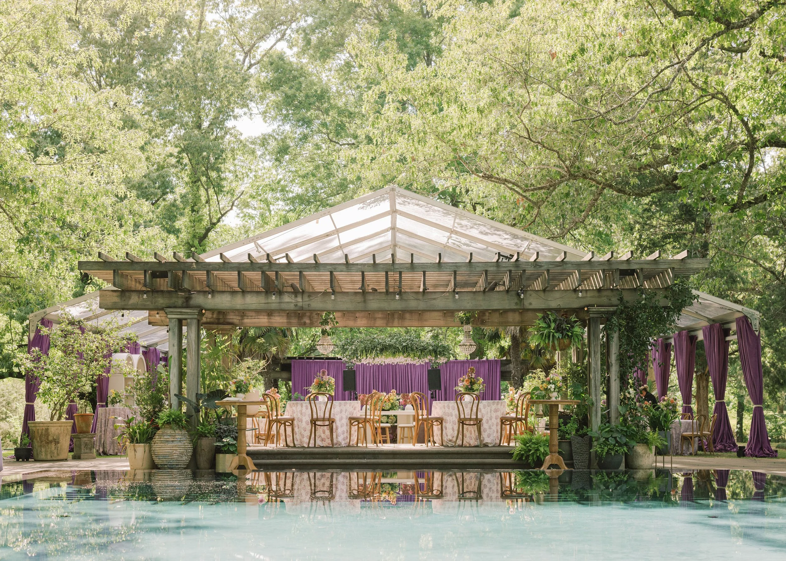 Luxury wedding reception design at Field and Forest in Mississippi. 