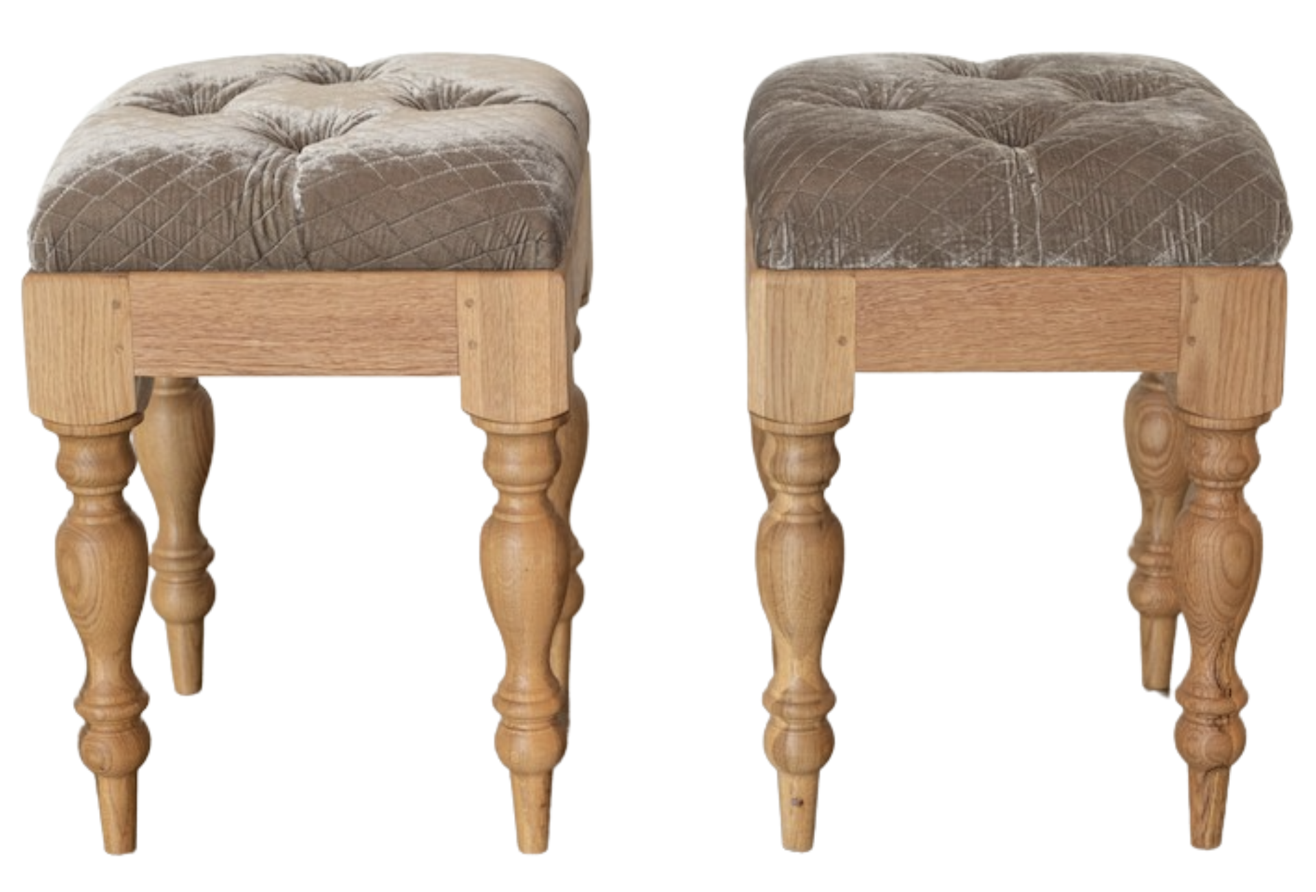Quilted Olive Mini Benches