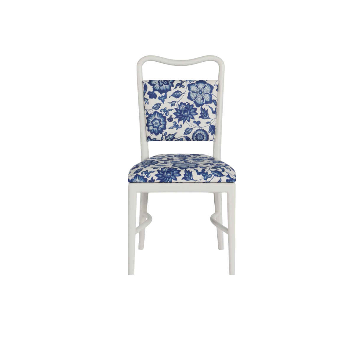Bone Chair with French Floral Cushions