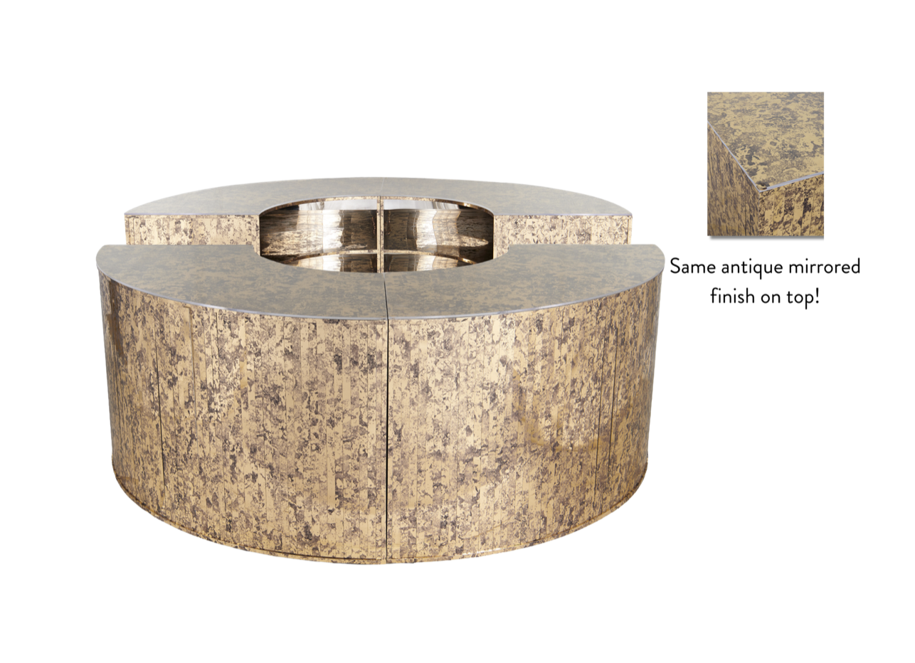 Gold Mirrored Round Bar Full