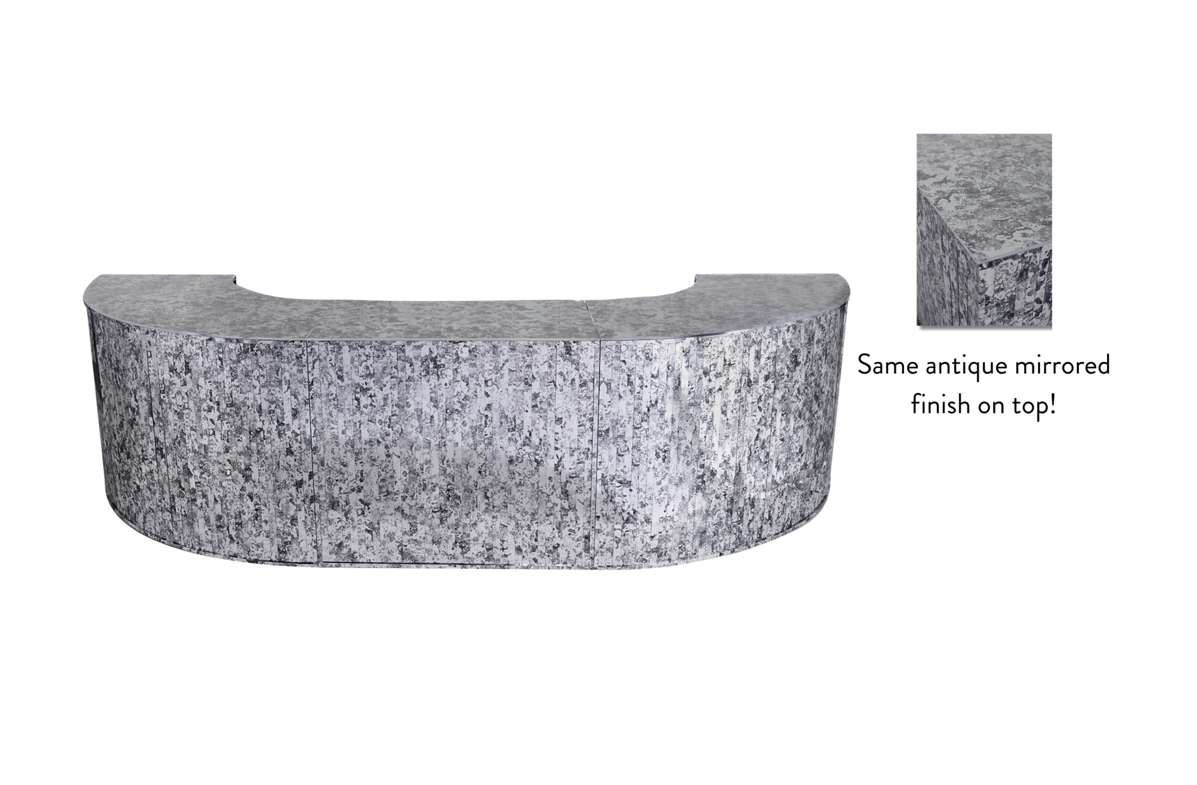 Smoked Mirrored Extended Round Bar