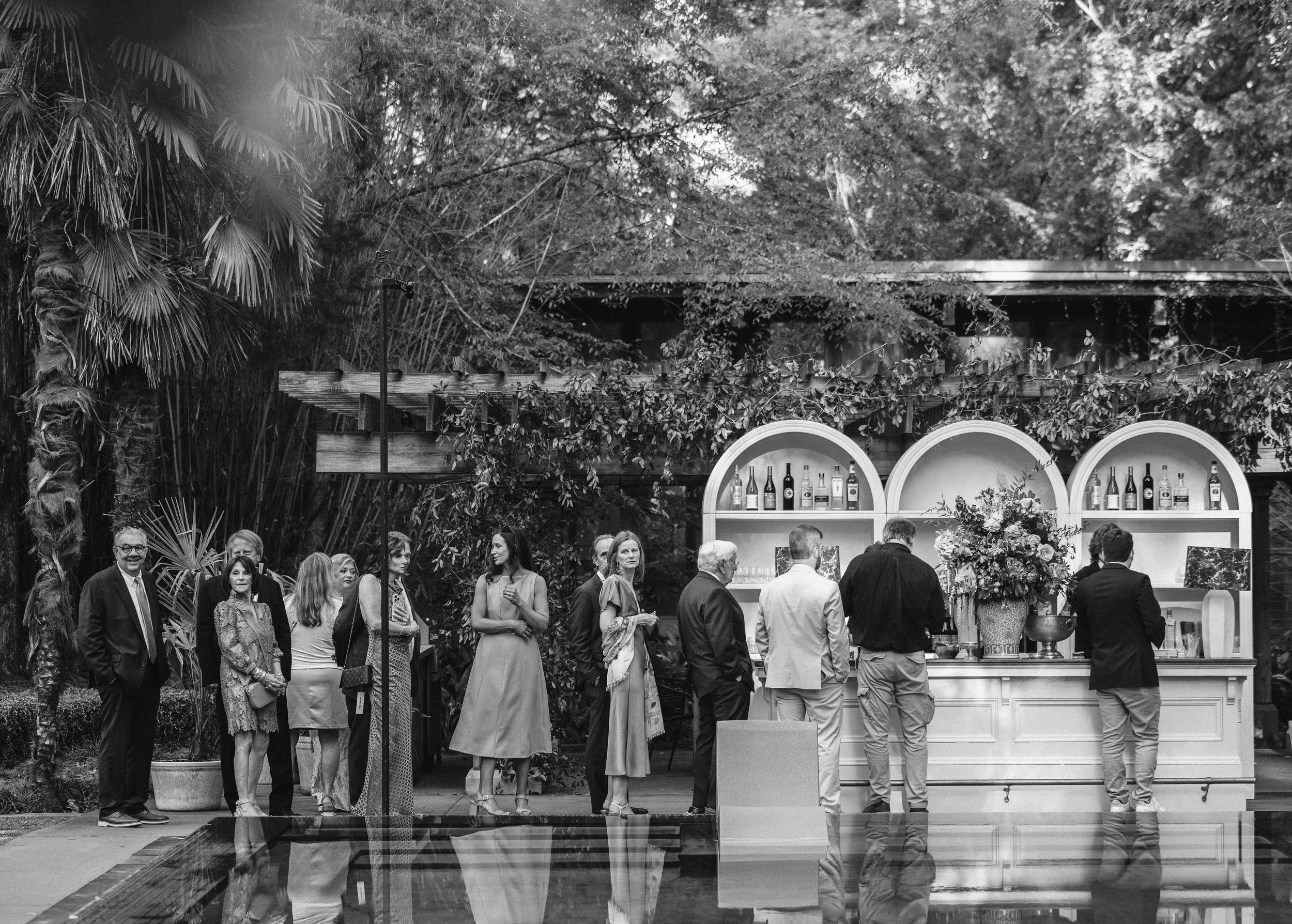 Guest enjoying a luxury wedding reception at Field and Forest in Mississippi. 
