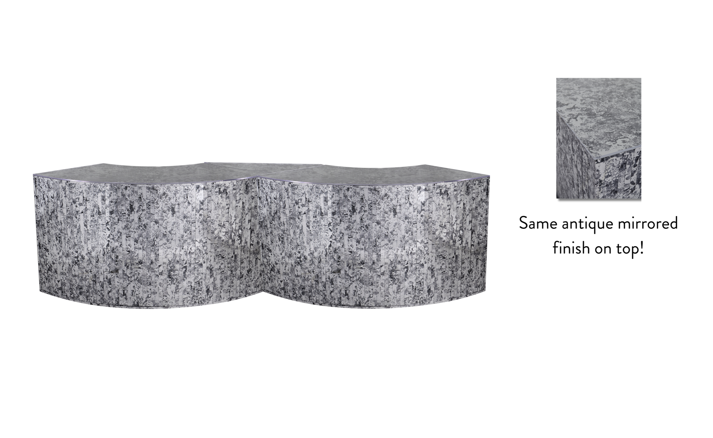 Smoked Mirrored Scalloped Bar