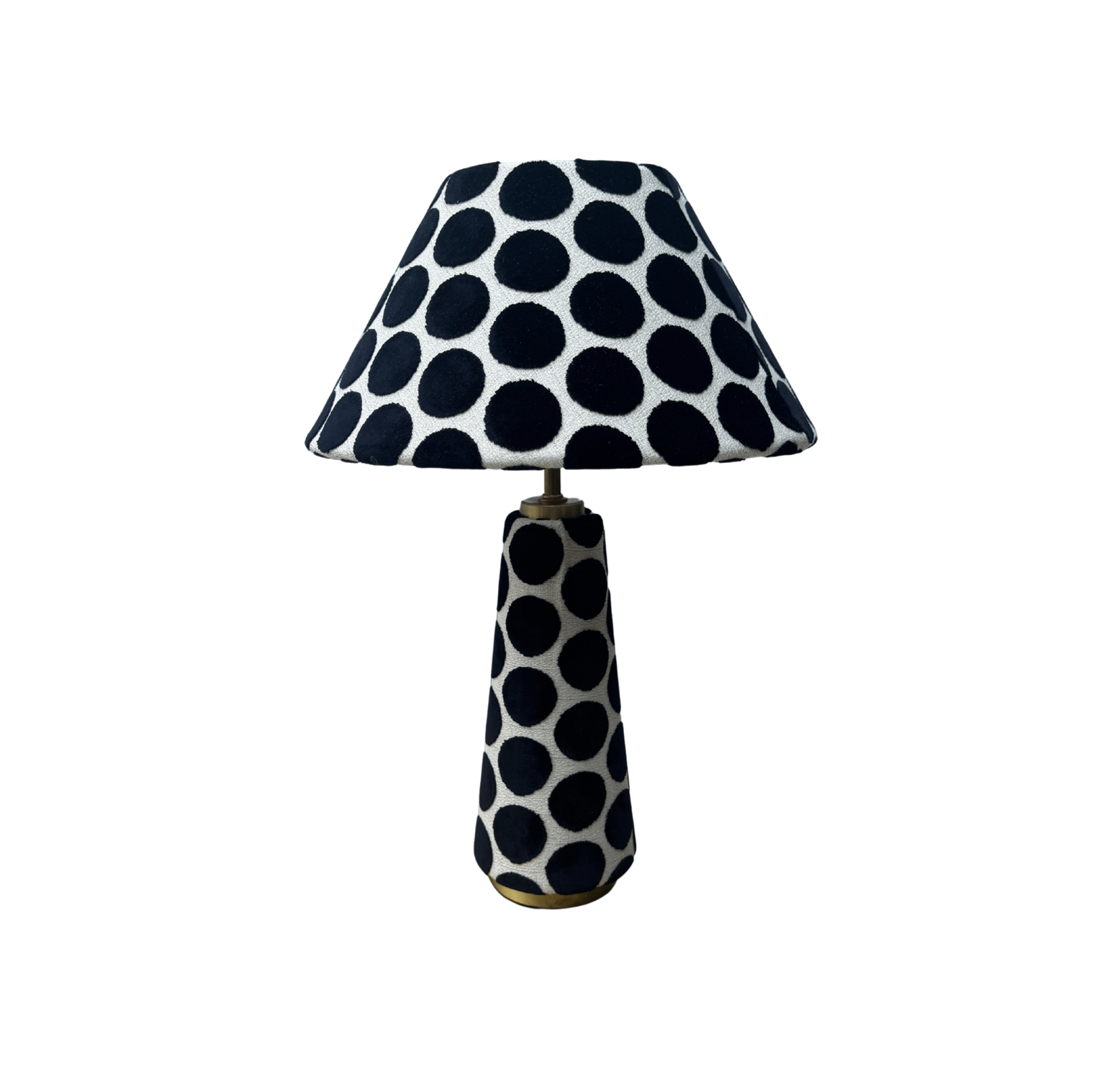 Black + White Polka Dot Lamps
